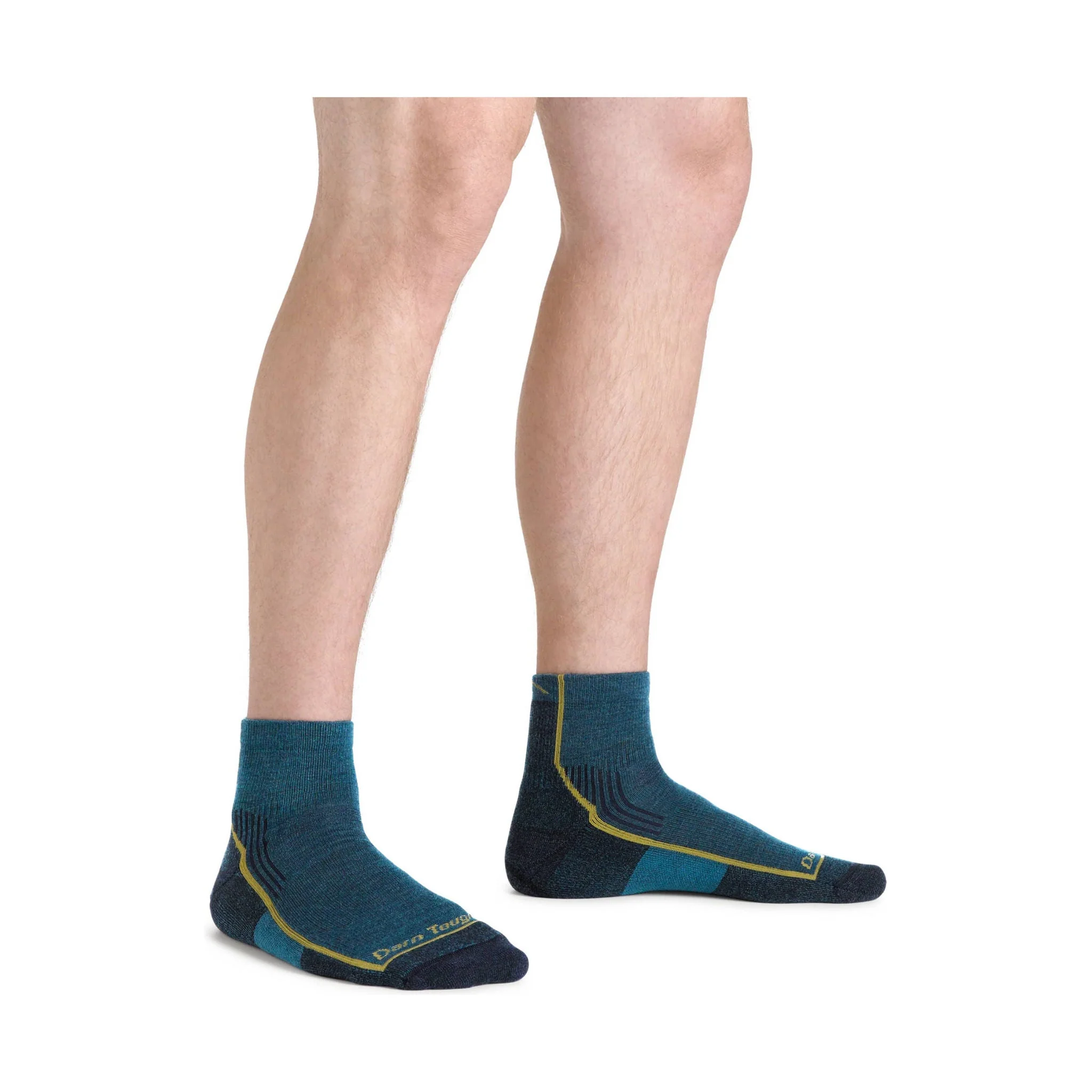Darn Tough Men's Hiker Quarter Midweight Hiking Sock - Dark Teal - Image 2