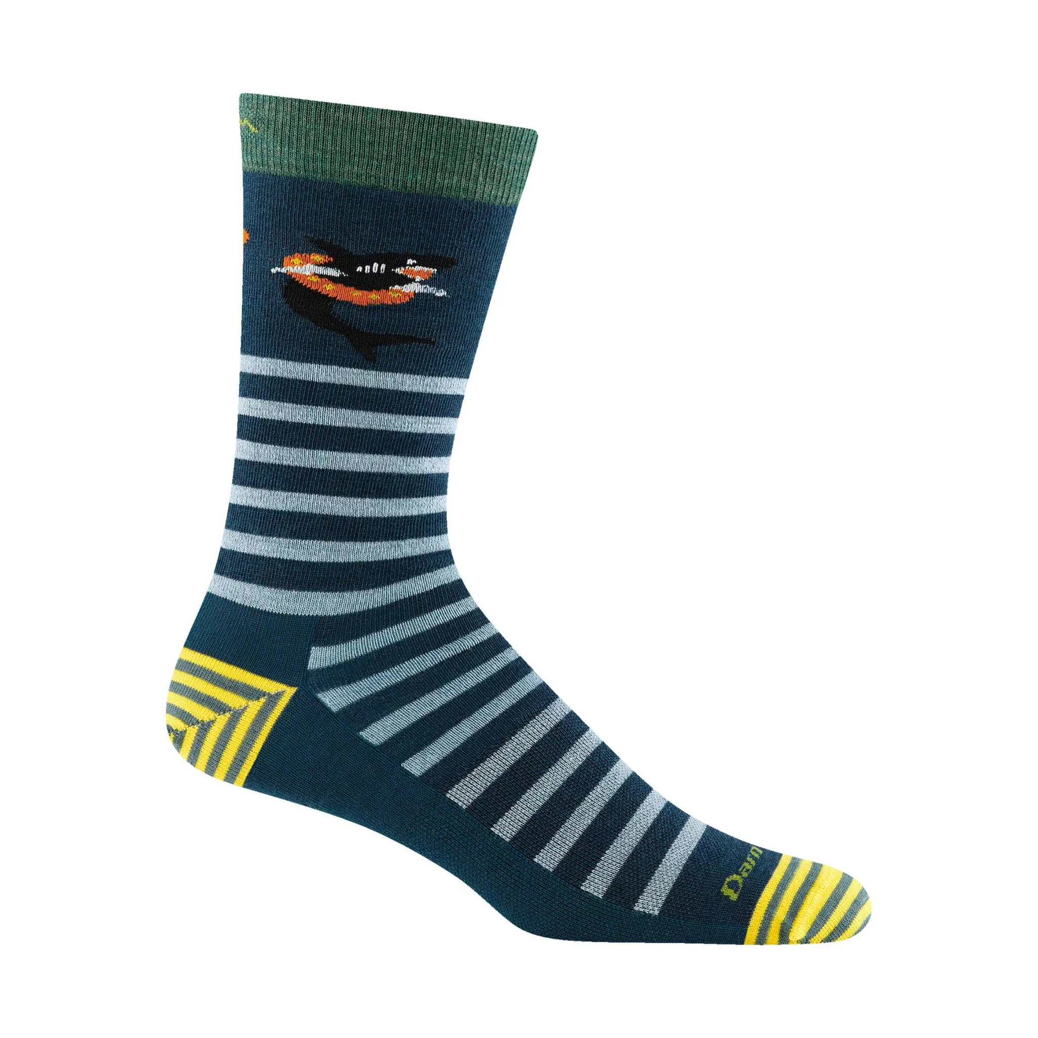 Darn Tough Vermont Men's Animal Haus Lightweight Lifestyle Sock - Dark Teal - Image 2