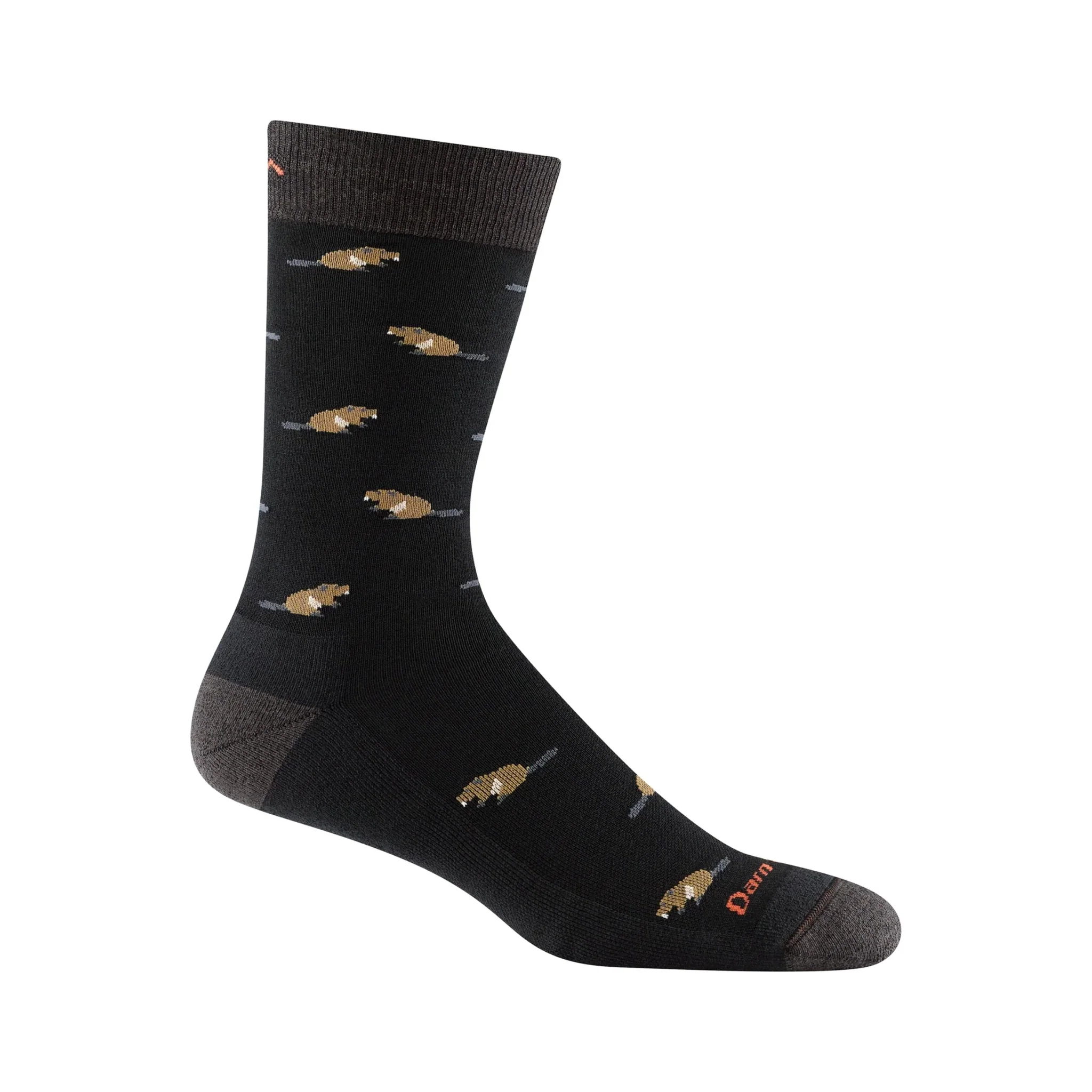 Darn Tough Vermont Men's Sawtooth Crew Lightweight Lifestyle Sock - Black