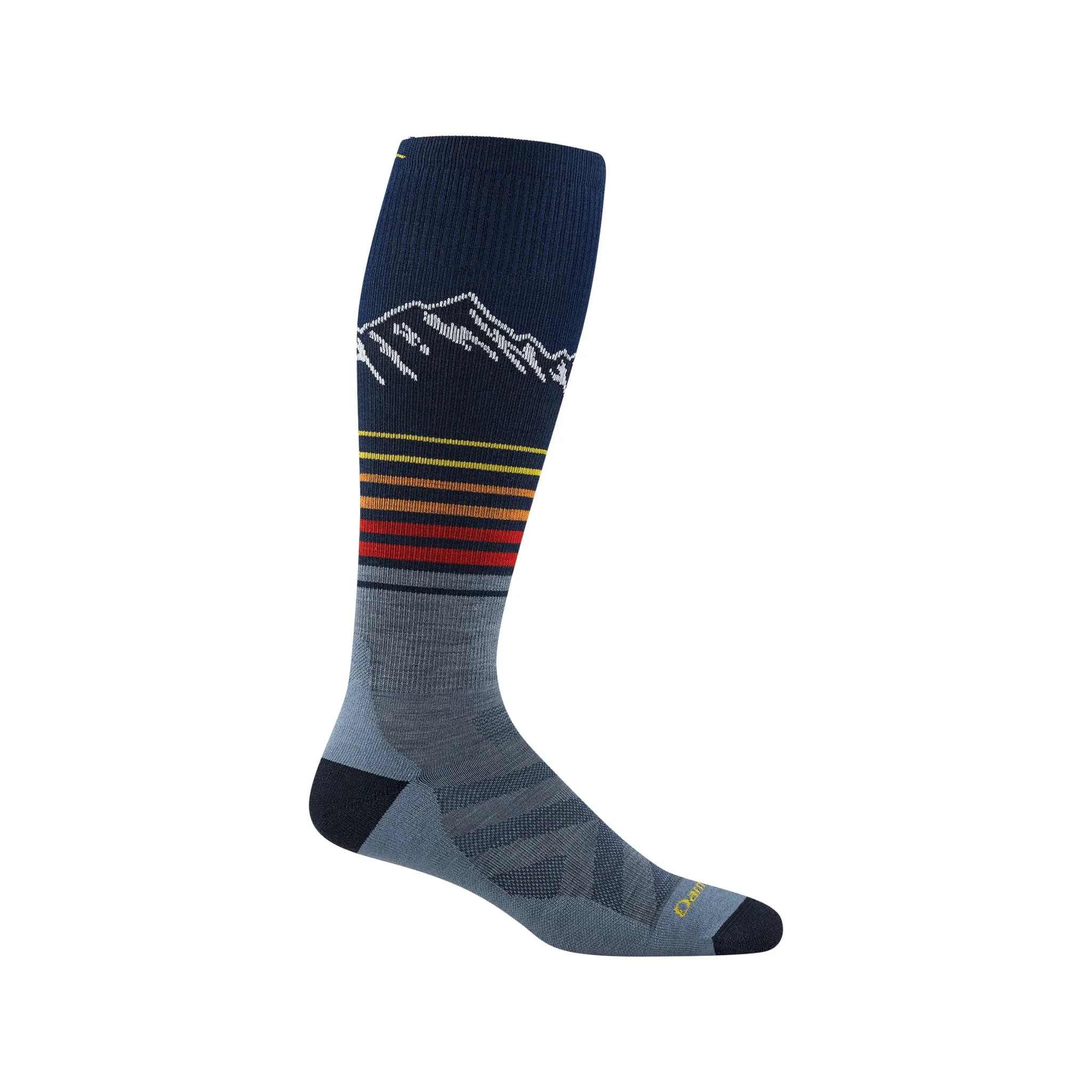 Darn Tough Vermont Men's Steep Lines Over The Calf Lightweight Ski and Snowboard Socks - Eclipse