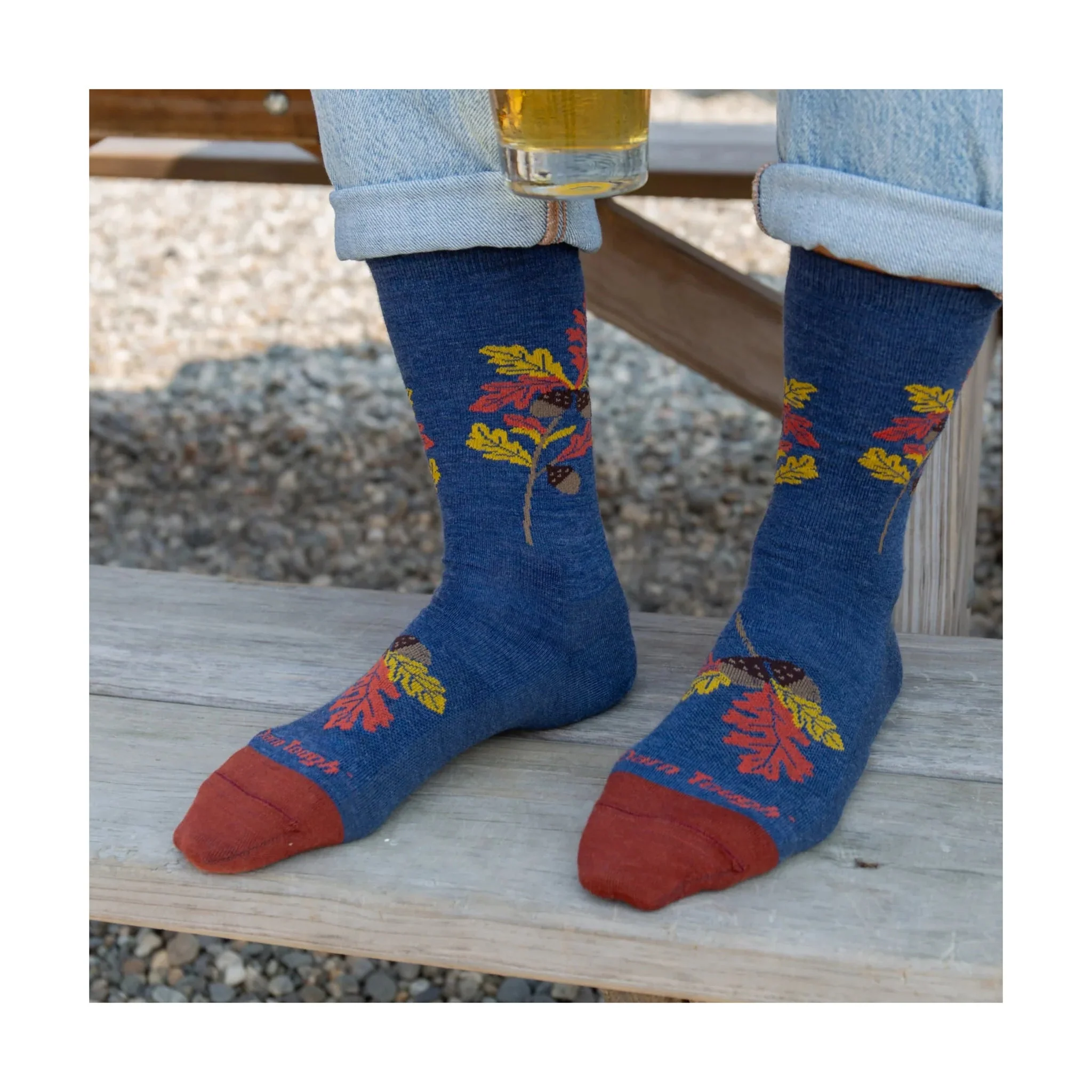Darn Tough Vermont Women's Blossom Lightweight Lifestyle Crew - Oak Denim - Image 2