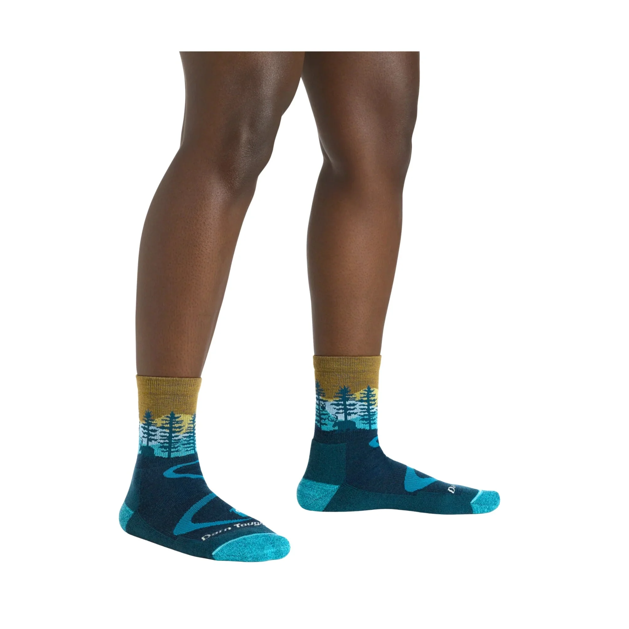 Darn Tough Vermont Women's Northwoods Micro Crew Midweight Hiking Sock - Dark Teal - Image 2