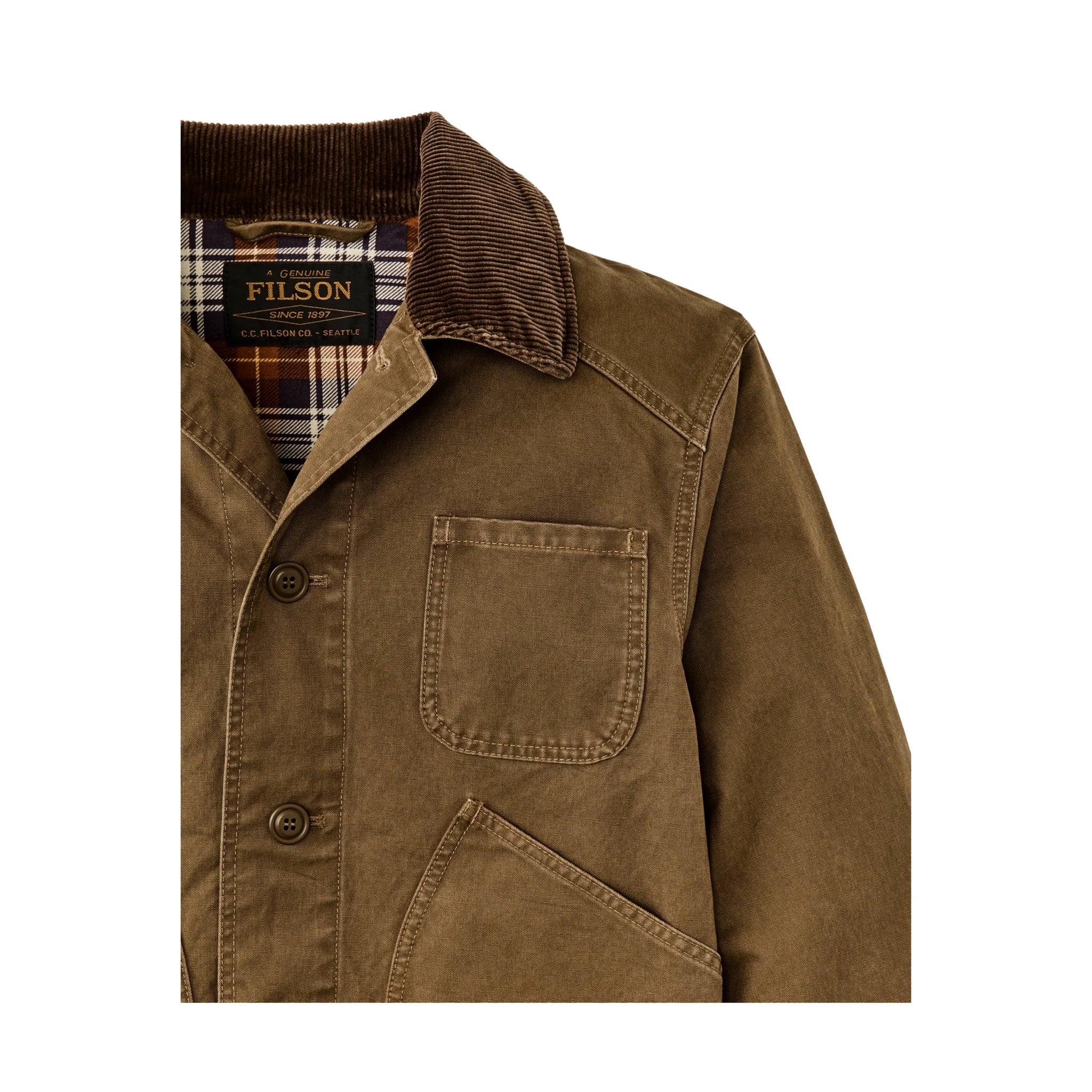 Filson Men's Canvas Outfitter Jacket - Kangaroo - Image 5