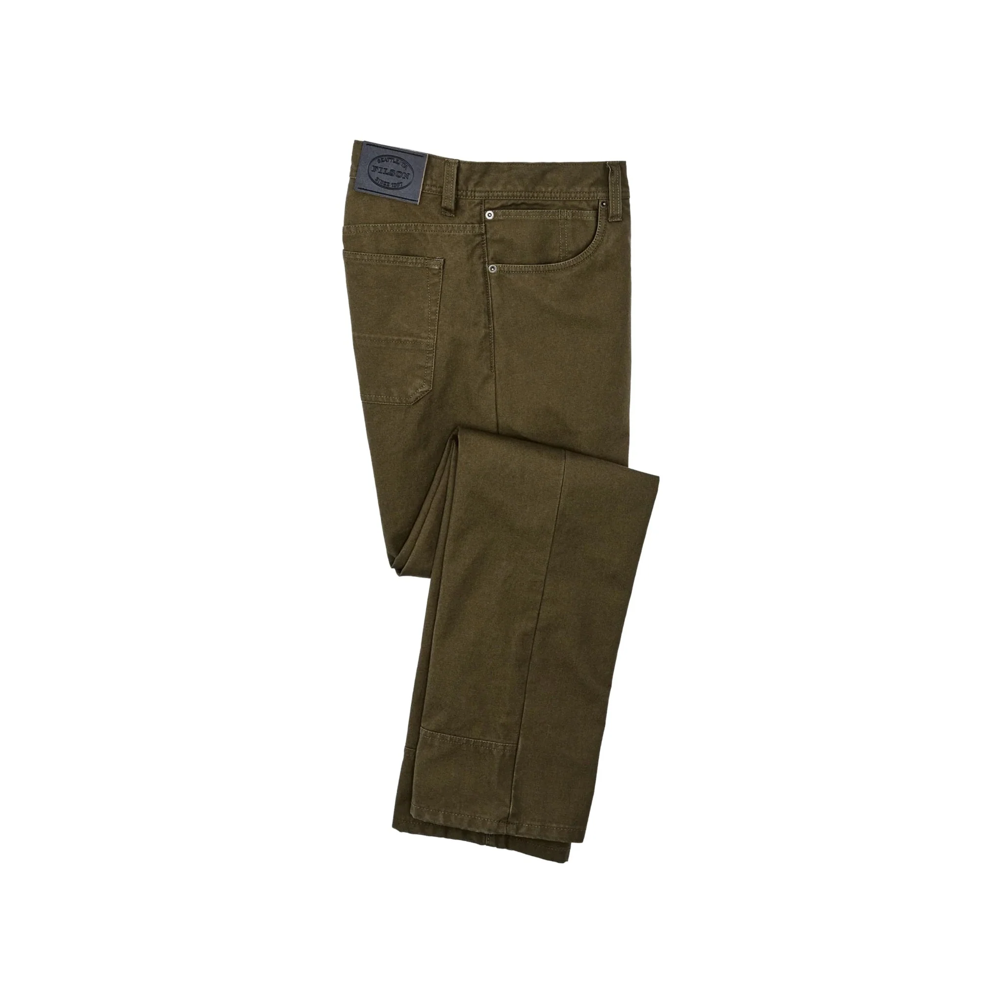 Filson Men's Dry Tin Cloth 5 Pocket Pant - Marsh Olive - Image 3