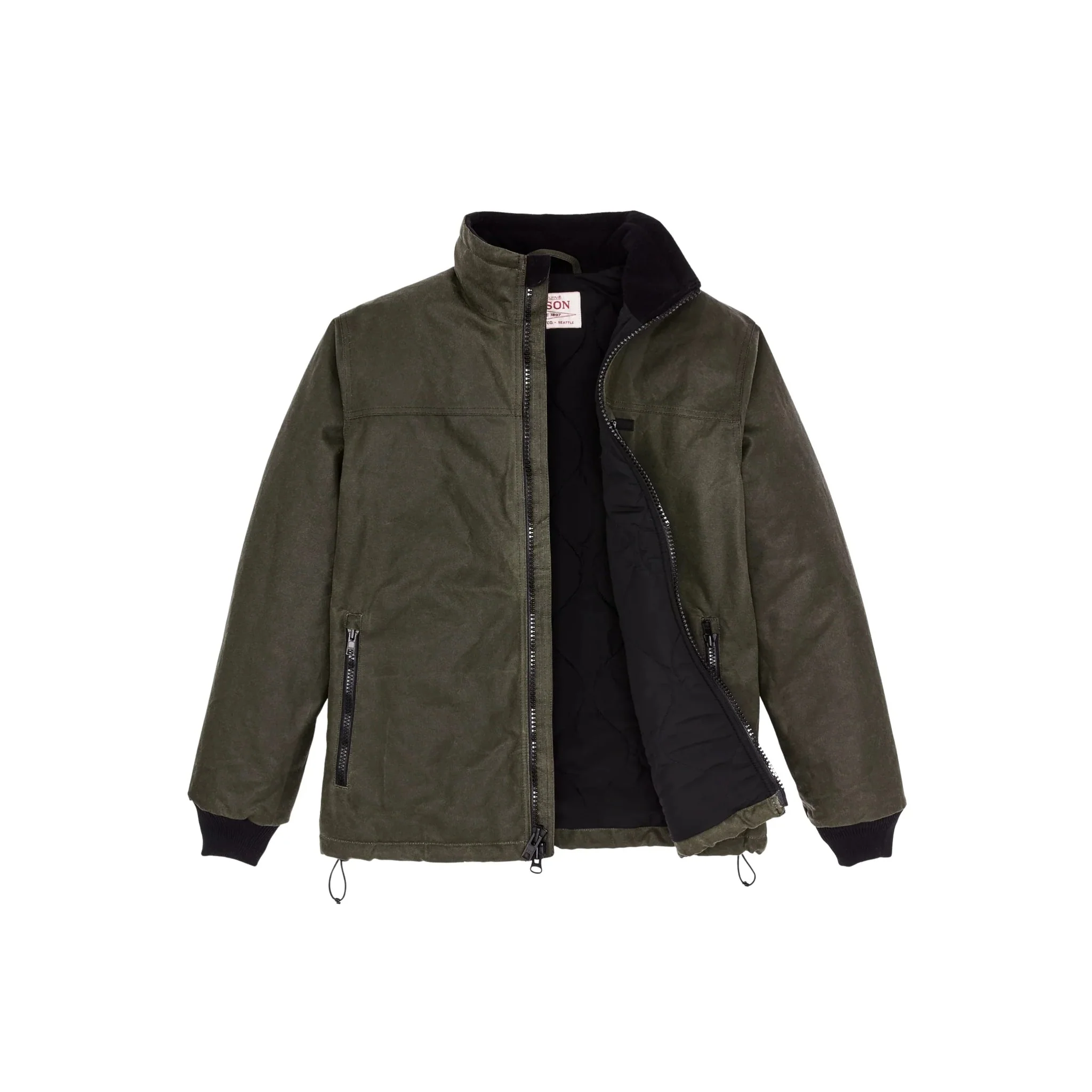 Filson Men's Tin Cloth Primaloft Jacket - Otter Green - Image 5