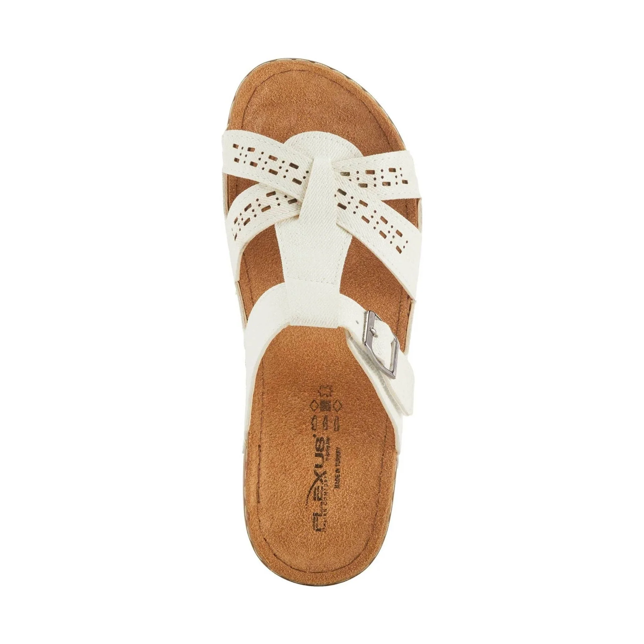Flexus Women's Nery Jeans Slide Sandals - White - Image 3