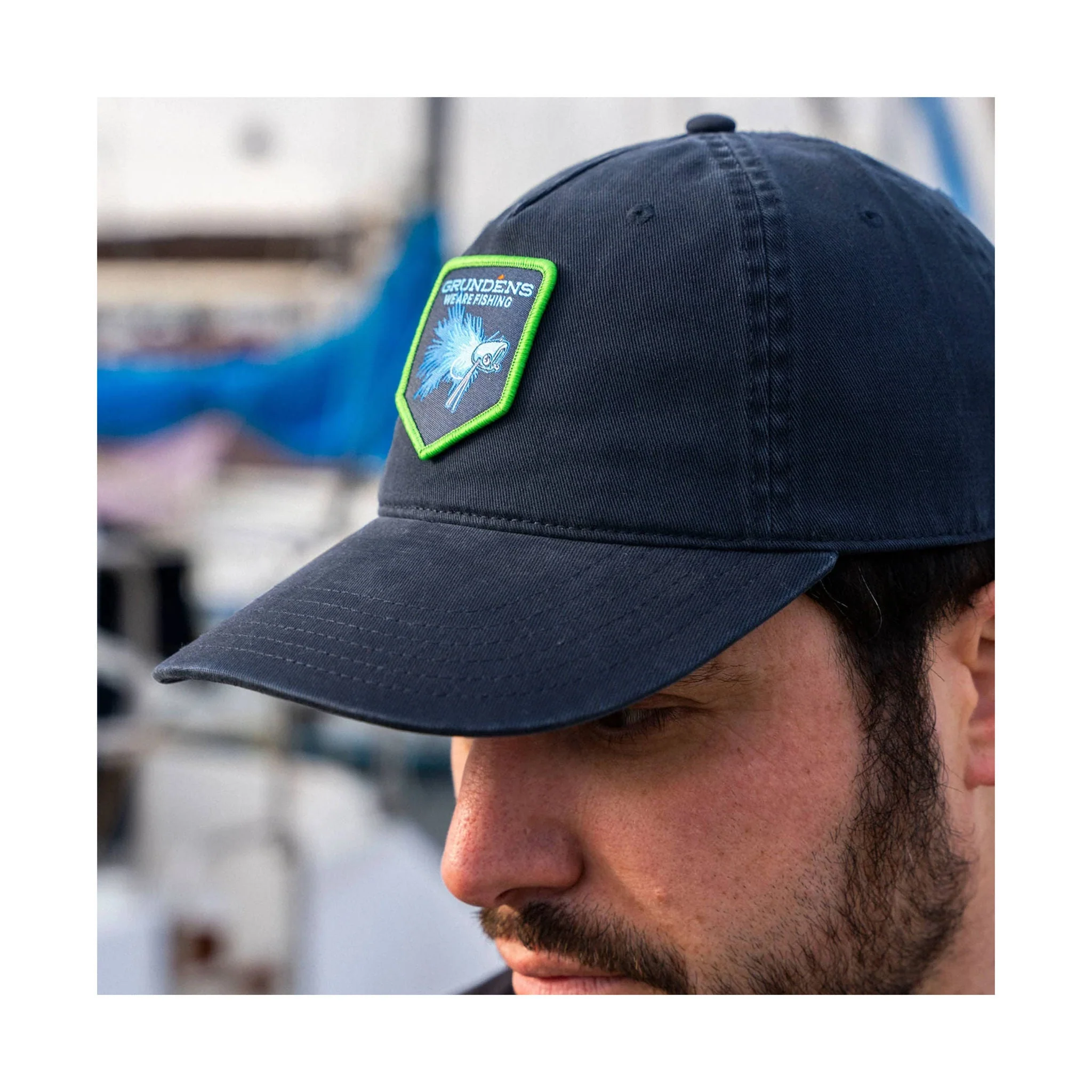 Grundens Bass Popper SE Trucker Hat - Navy - Image 2