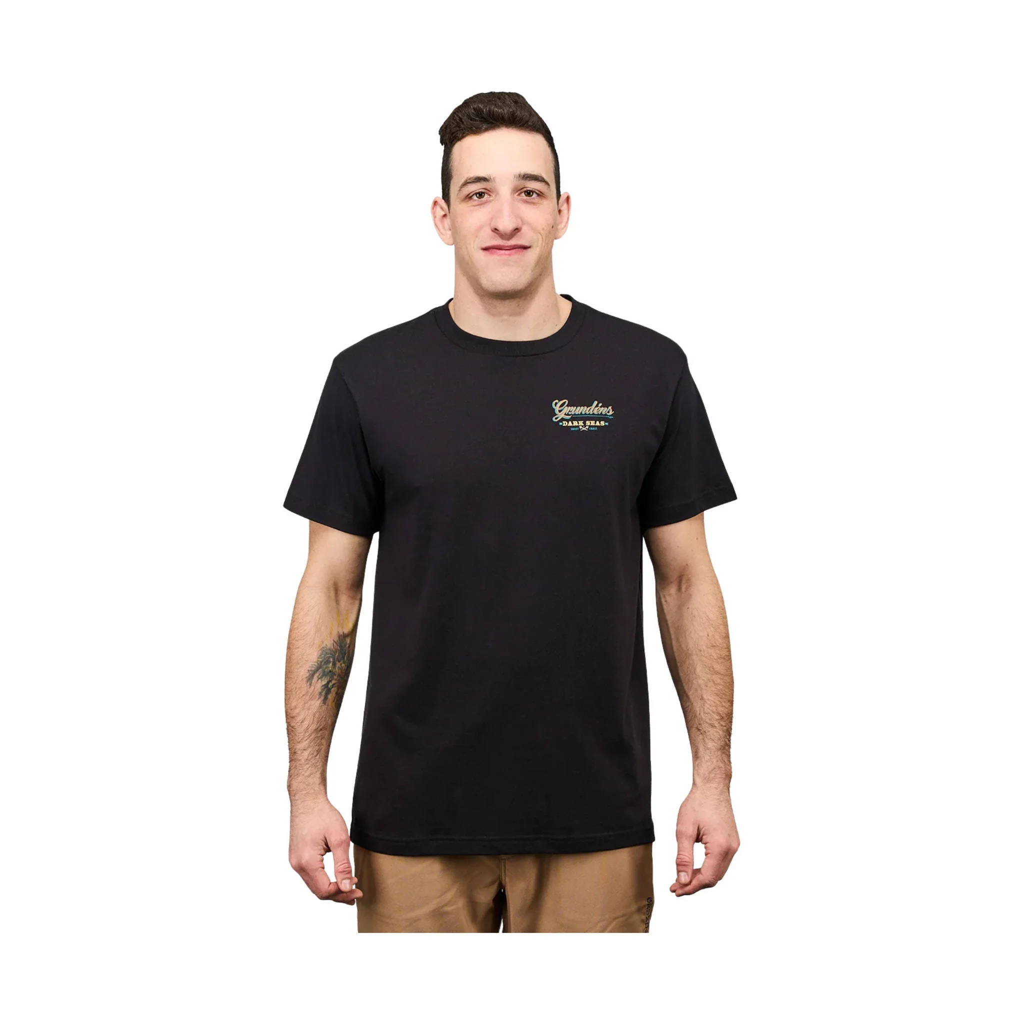 Grundens Men's Dark Seas X Grundens Watercraft SS T Shirt - Black