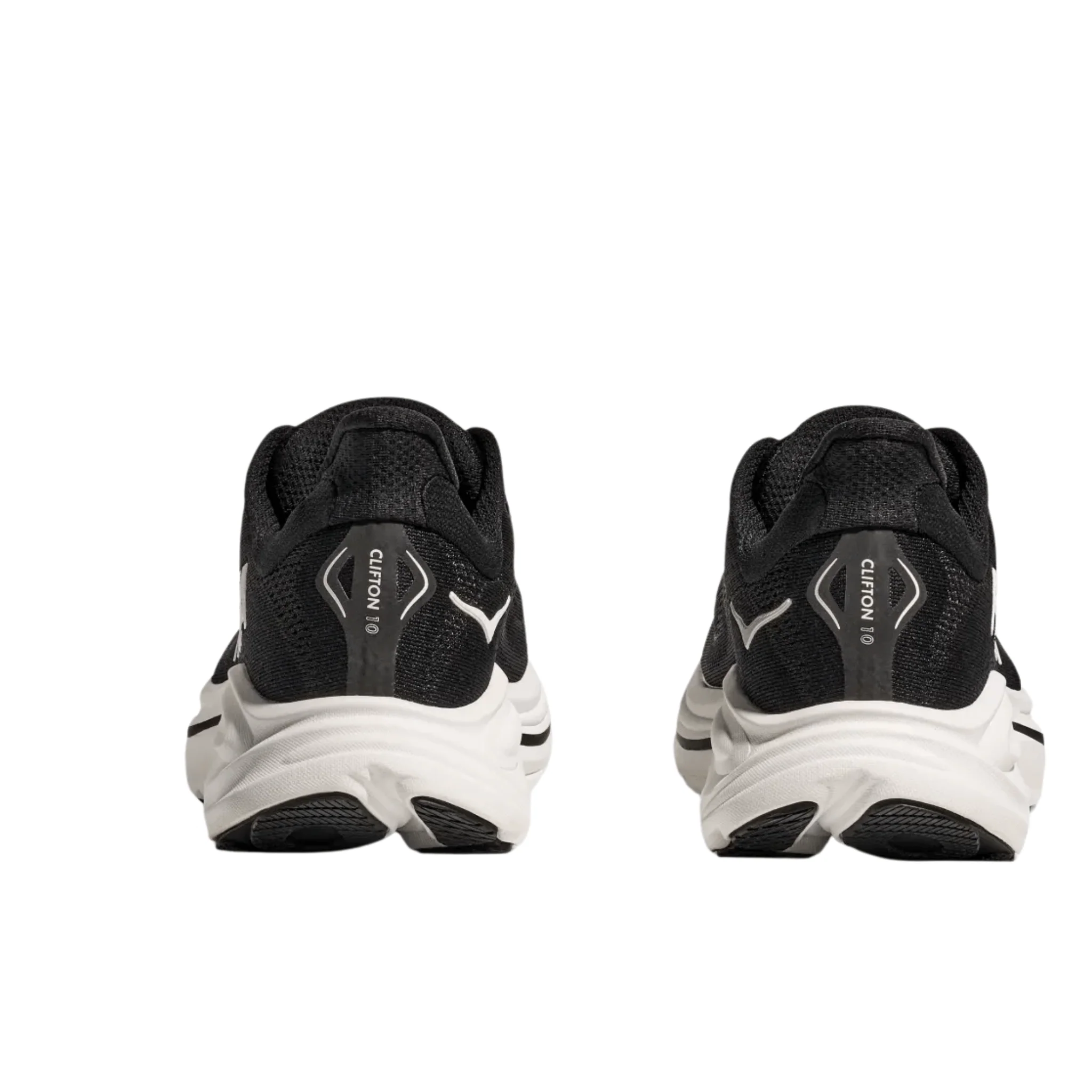 HOKA Men's Clifton 10 Running Shoes - Black/White - Image 3