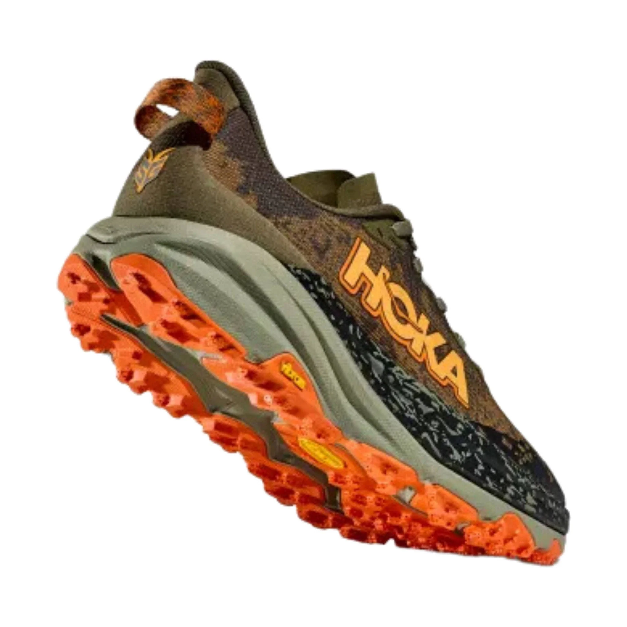 HOKA Men's Speedgoat 6 Trail Running Shoes - Antique Olive/Squash - Image 4