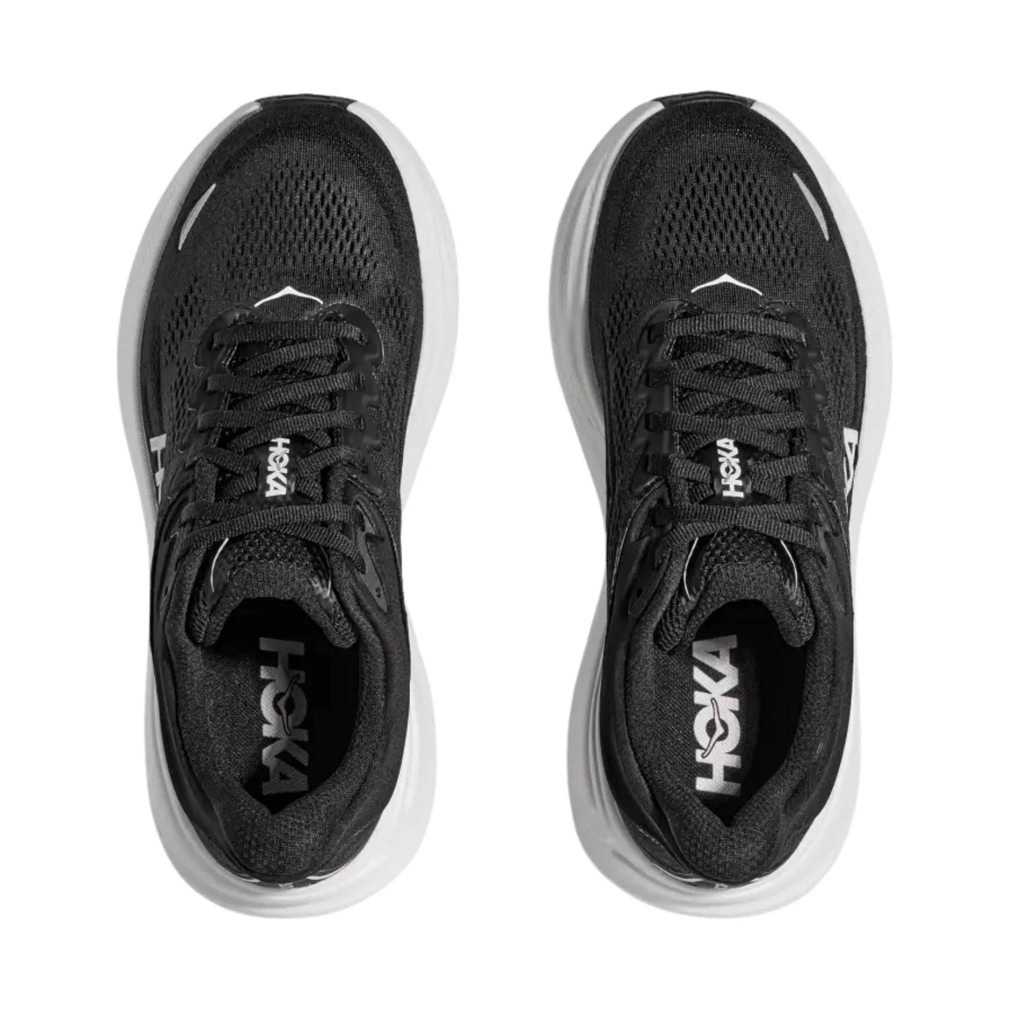 HOKA Women's Bondi 9 Running Shoes - Black/White - Image 3