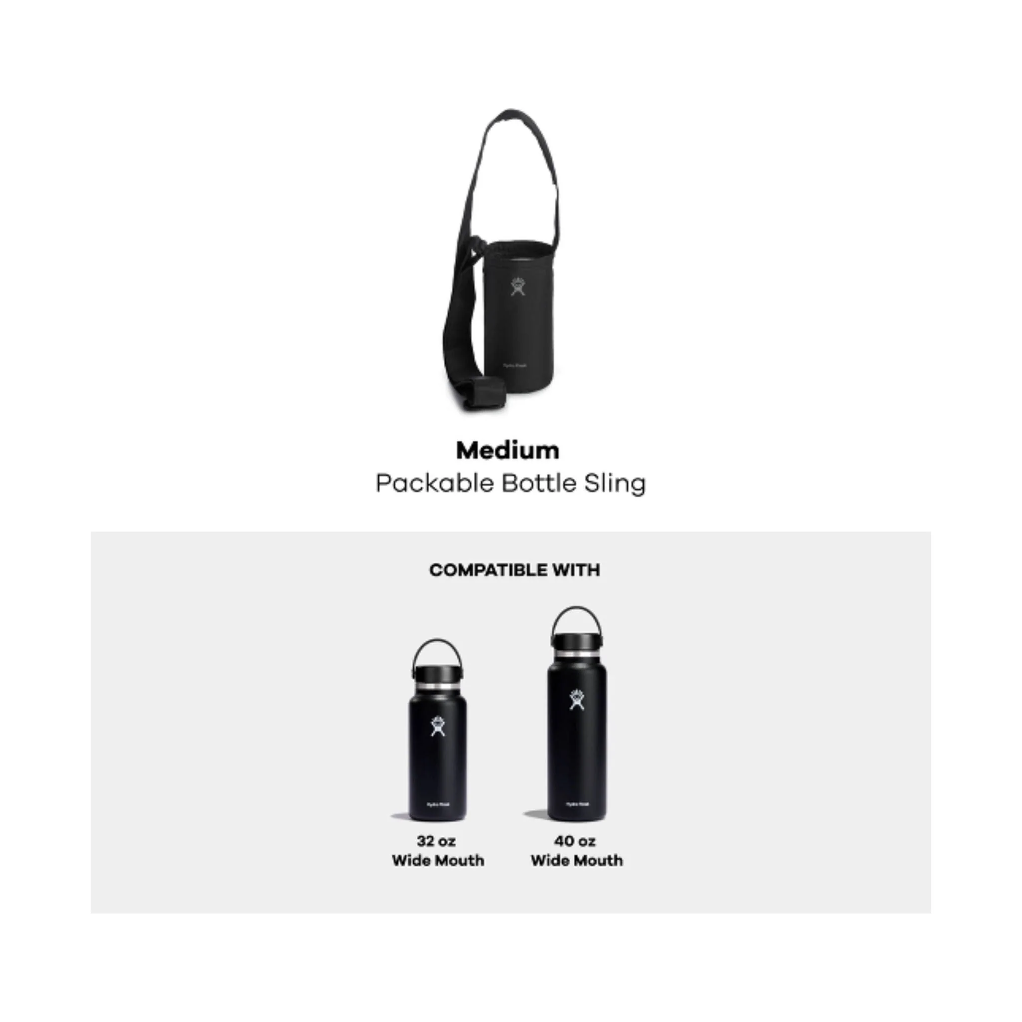Hydro Flask Medium Packable Bottle Sling - Black - Image 2