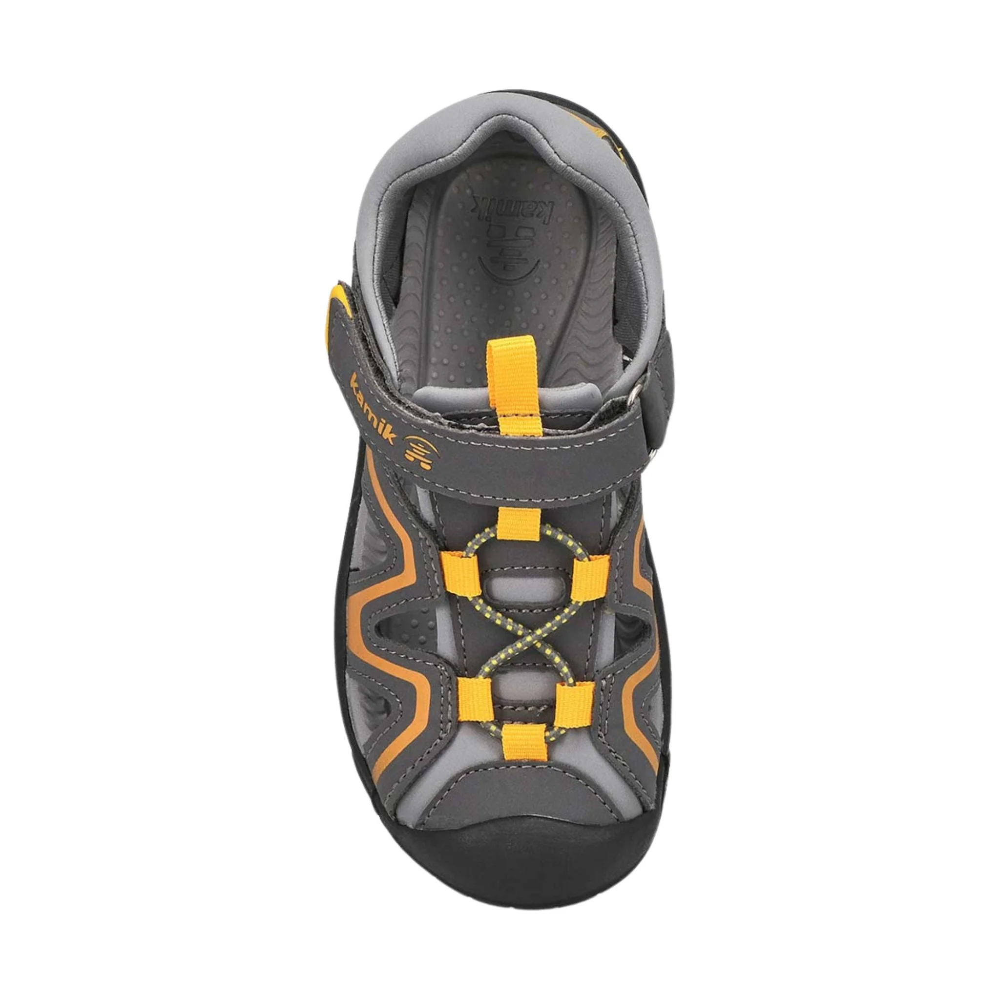 Kamik Kids' Kick Sandals - Grey/Orange - Image 3
