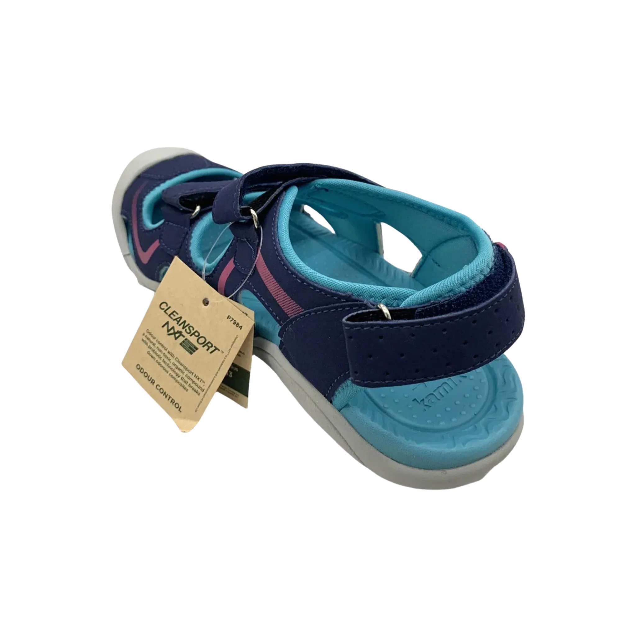 Kamik Kids' Wander Sport Sandal - Navy/Magenta - Image 3