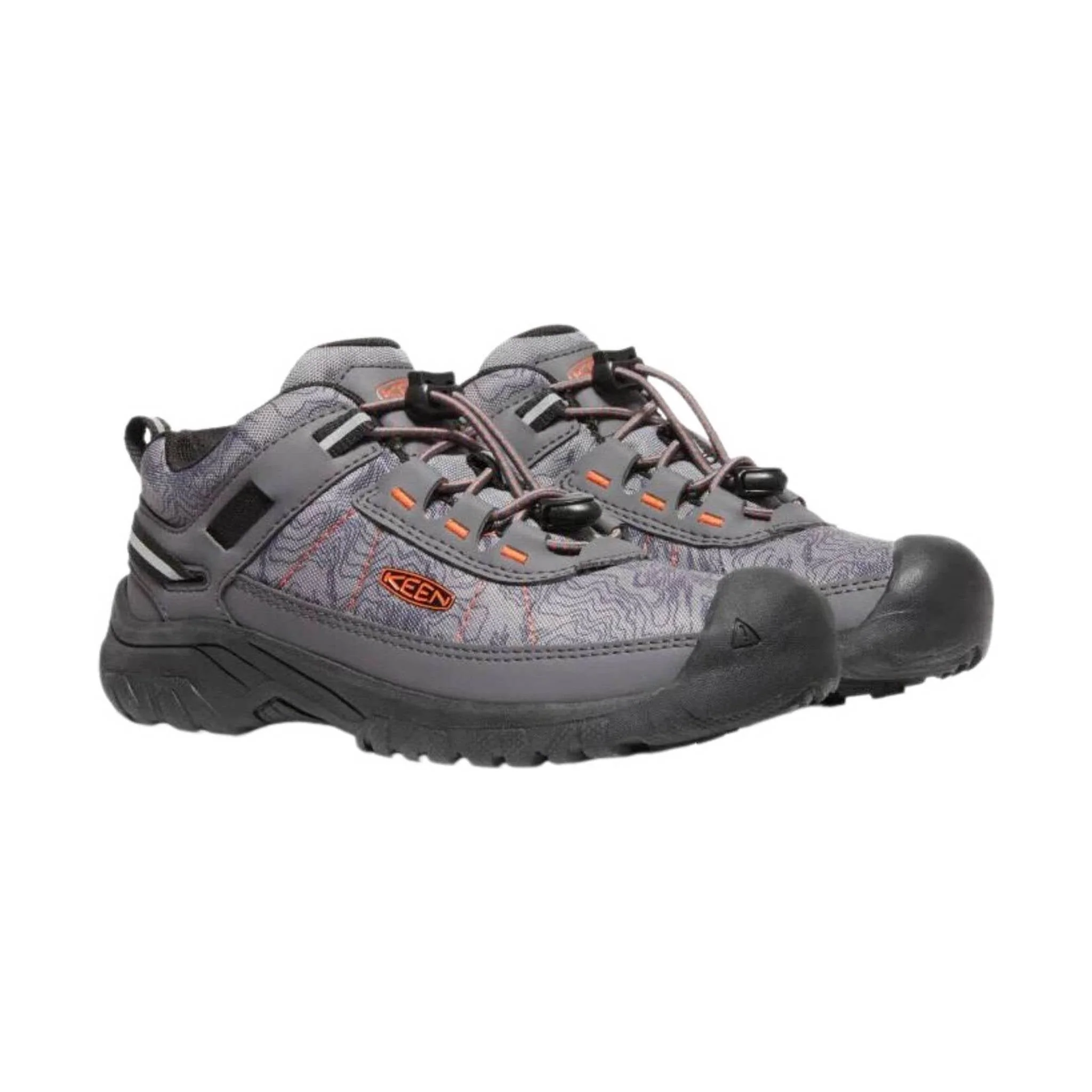 KEEN Big Kids' Targhee Sport - Magnet/Scarlet Ibis - Image 2