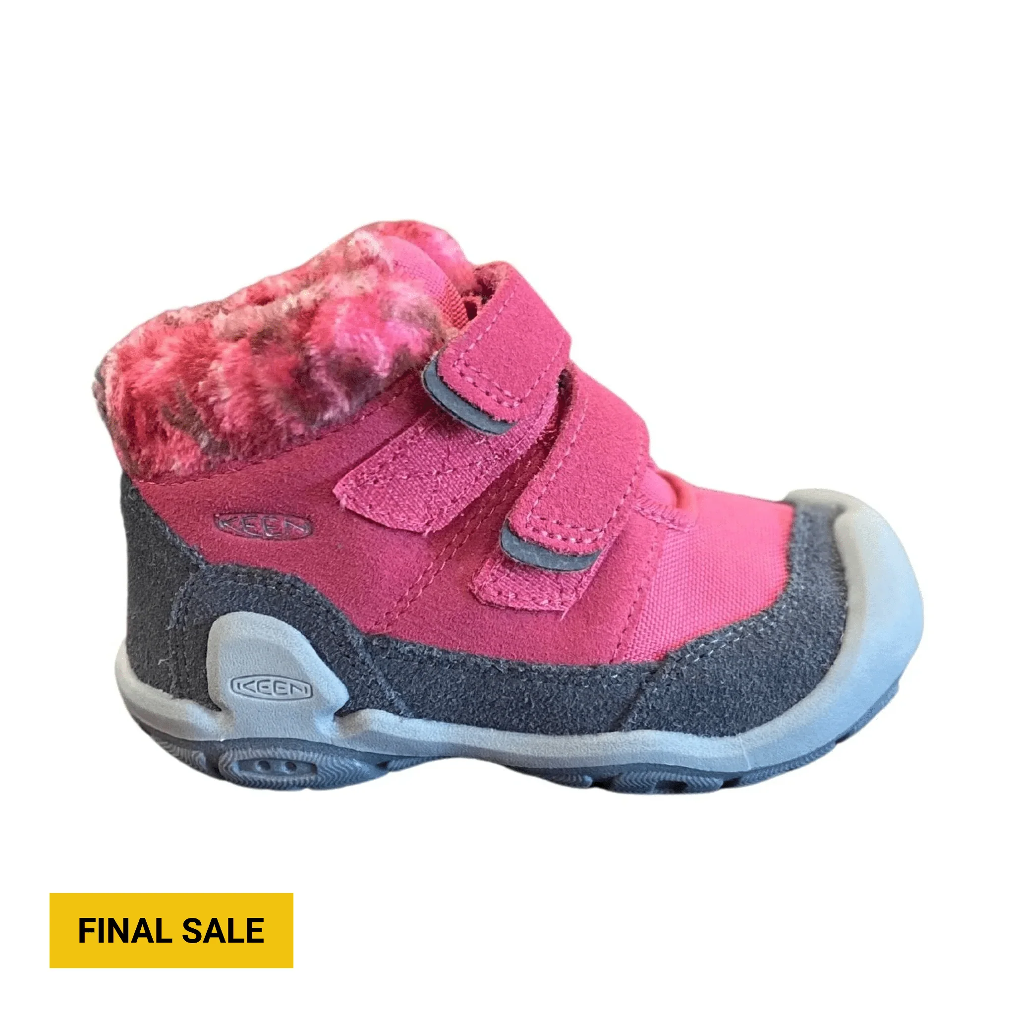 KEEN Little Kids' Knotch Double Strap Chukka Boots - Fruit Dove/Grey