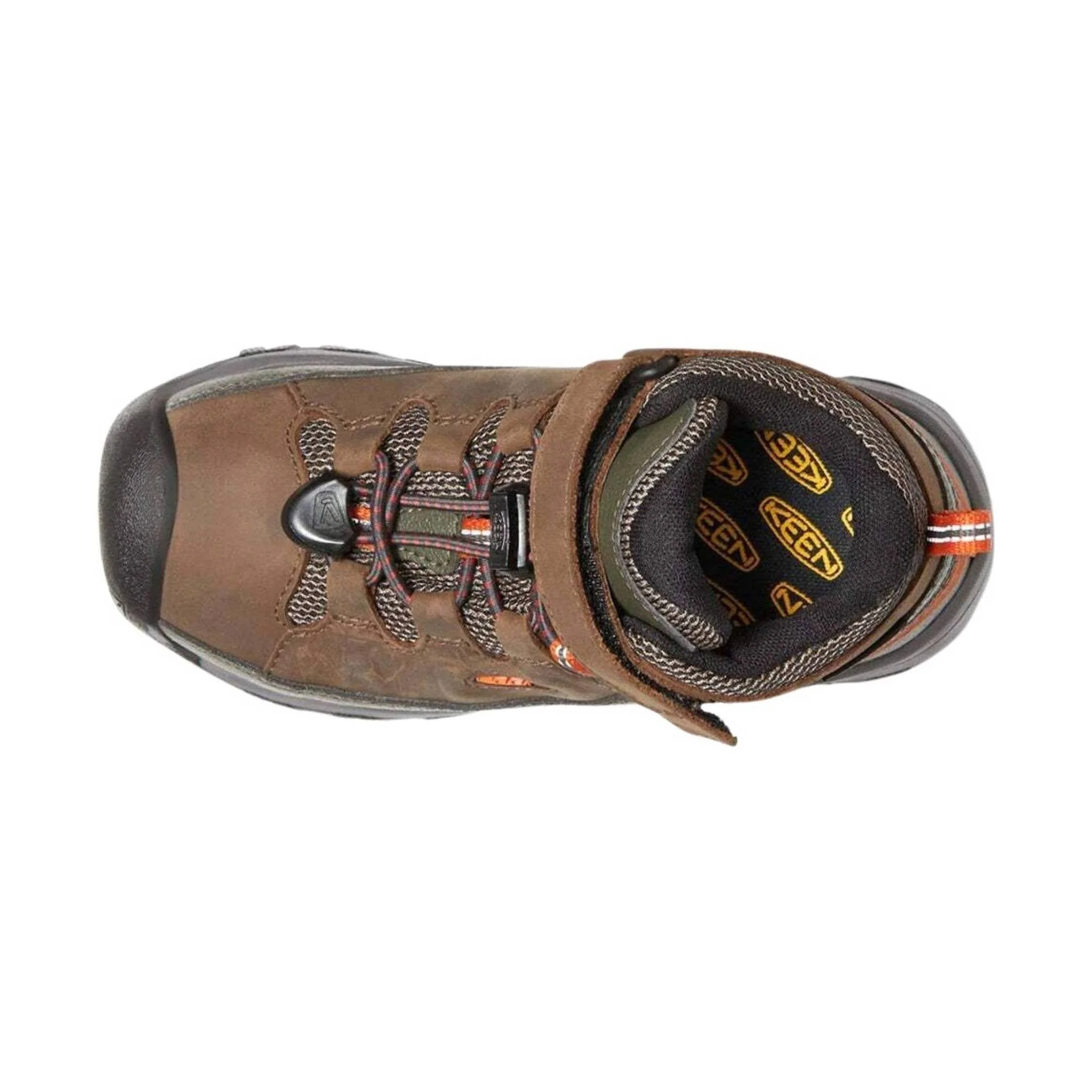 KEEN Little Kids' Targhee Waterproof Boot - Dark Earth/Forest Night - Image 2