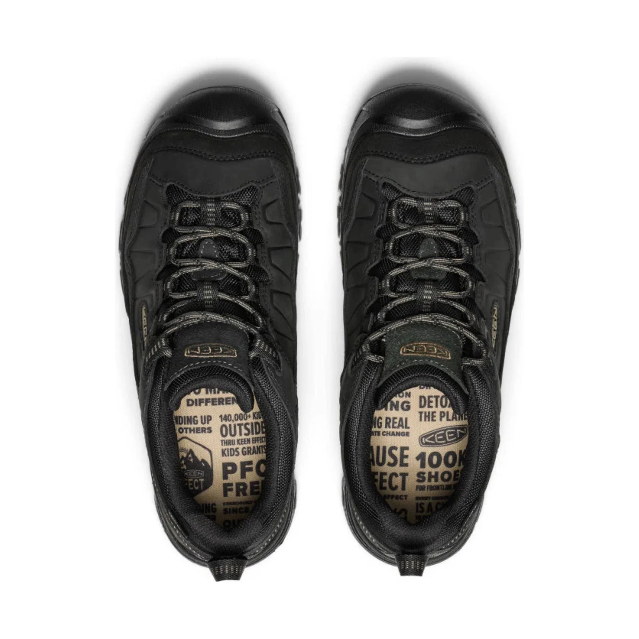 KEEN Men's Targhee IV Waterproof Hiking Shoes - Triple Black - Image 3