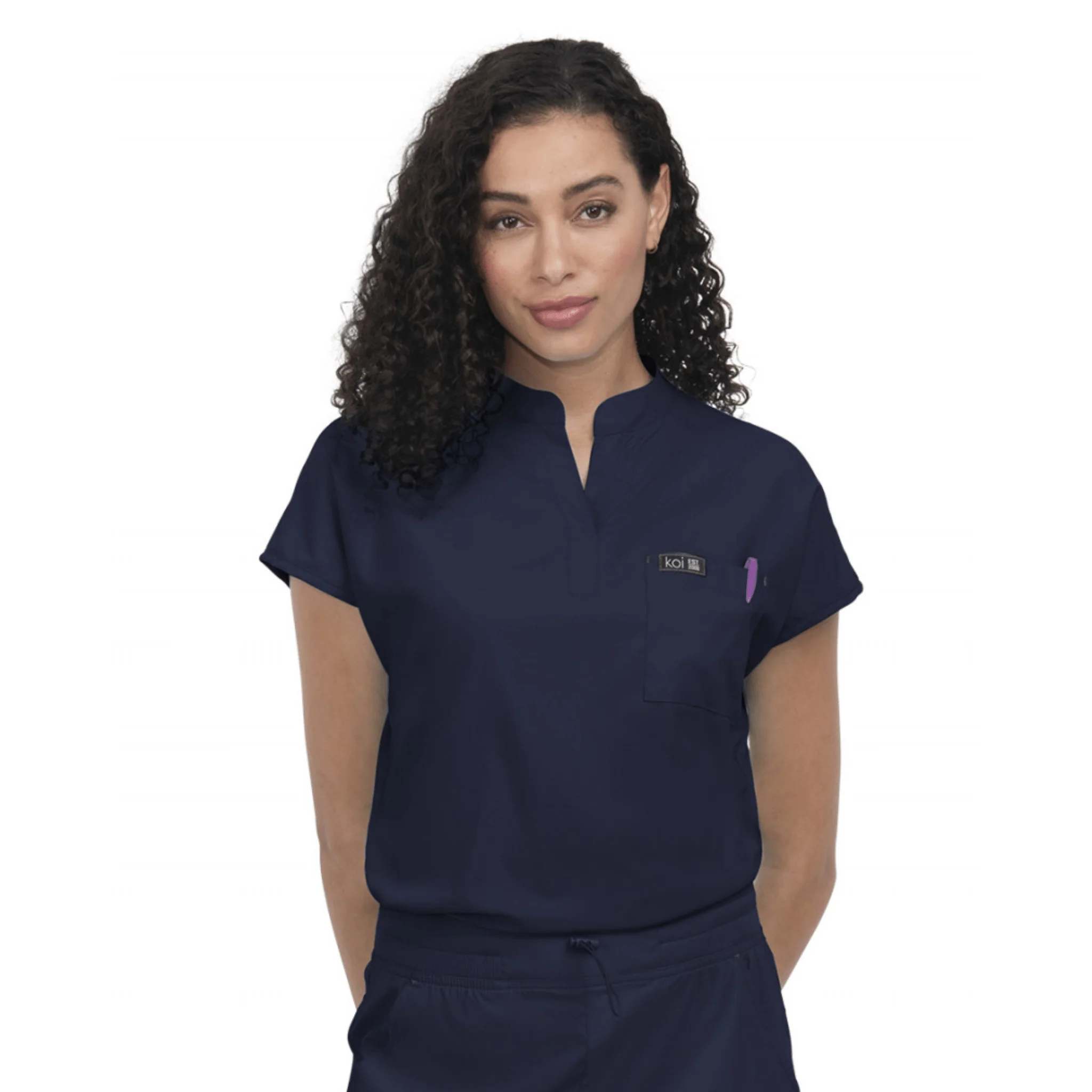 Koi Women's Ari Scrub Top - Navy