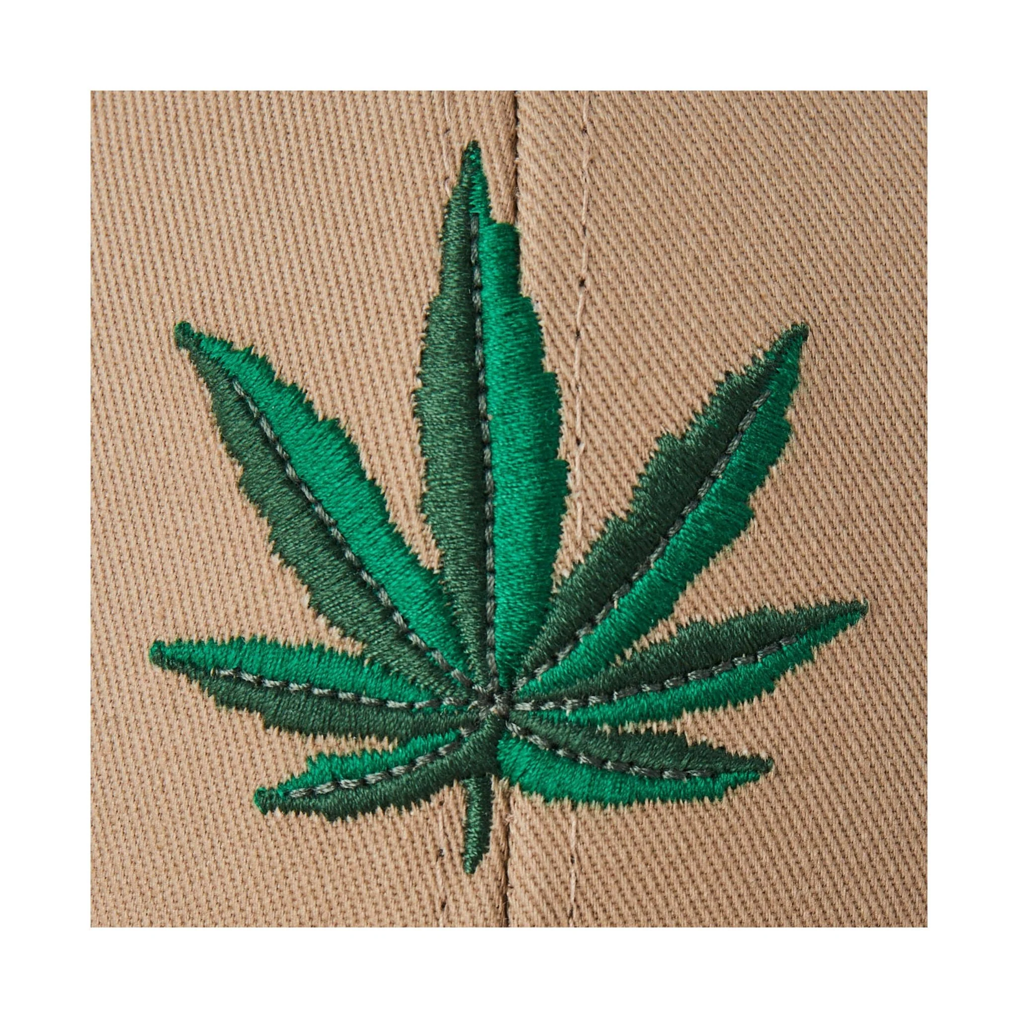 Life Is Good Cannabis Trucker Hat - Tan - Image 3