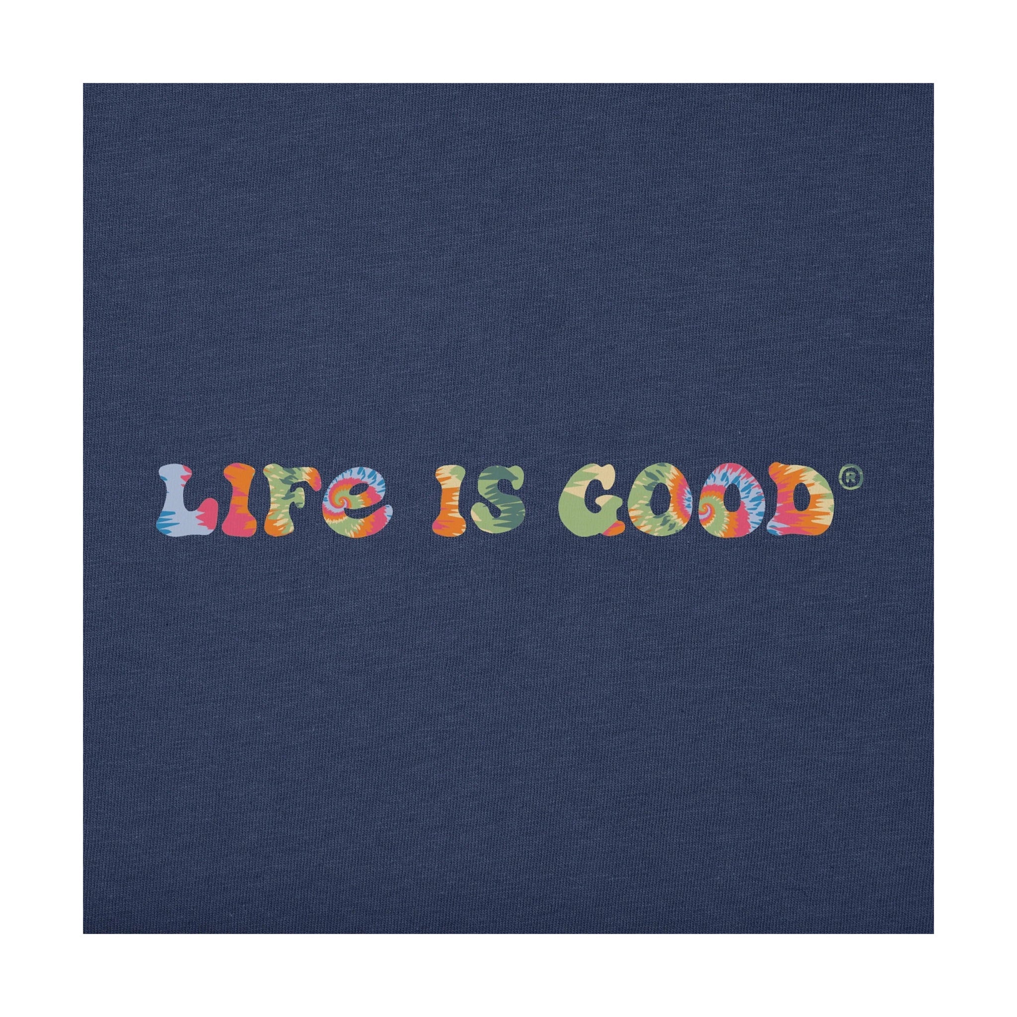 Life Is Good Kids' Groovy Tie Dye Good Vibes Fleece Hoodie - Darkest Blue - Image 2