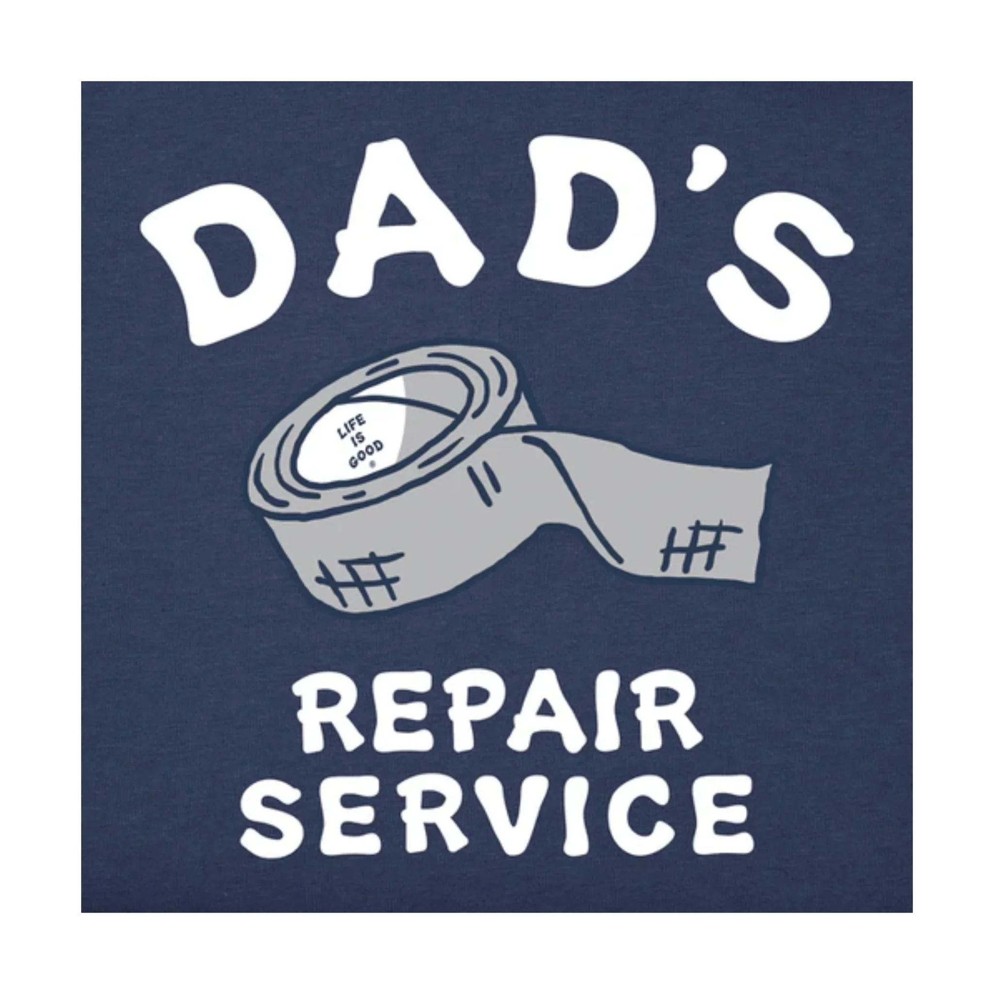 Life Is Good Men's Dad's Repair Service Crusher Lite Tee - Darkest Blue - Image 2