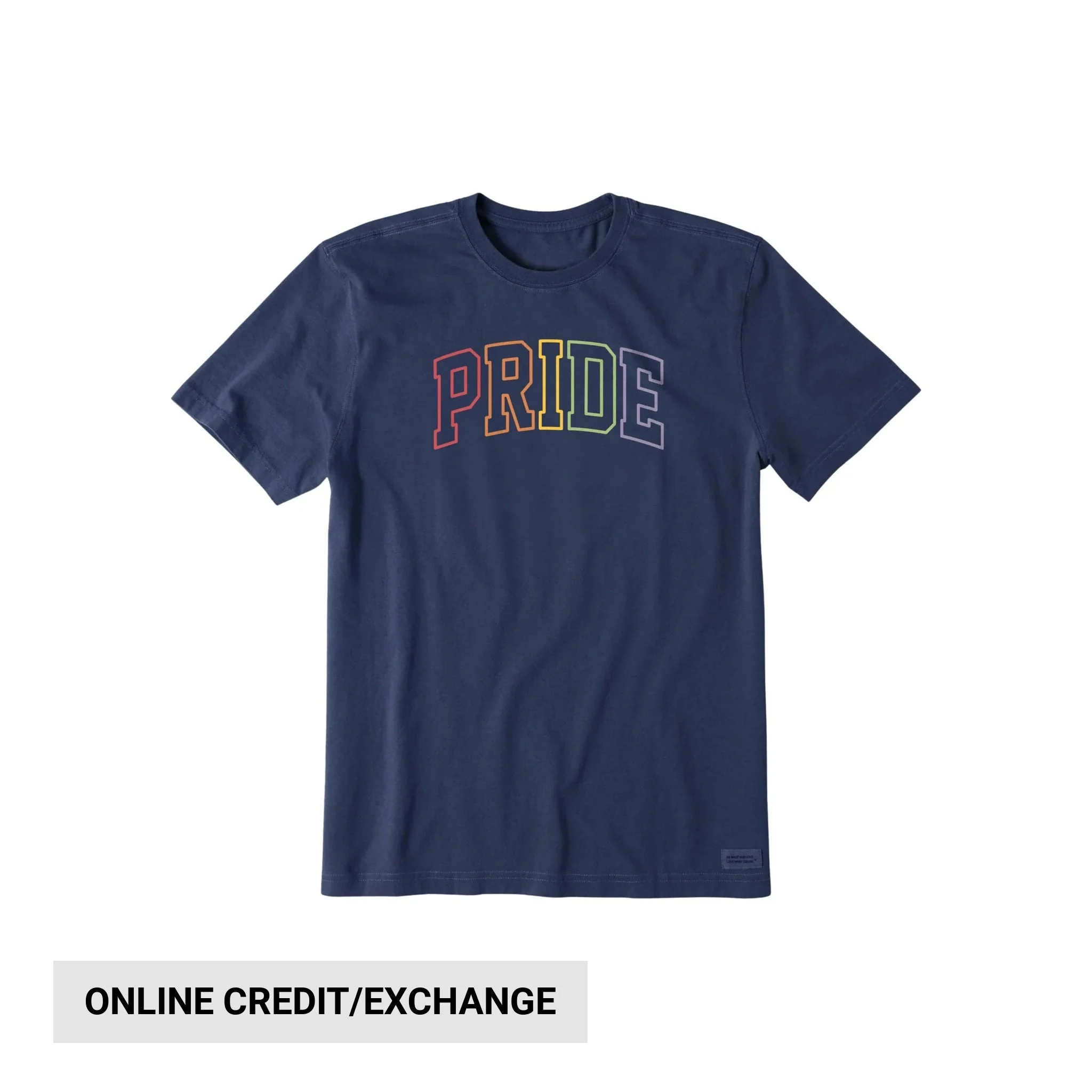 Life Is Good Men's Pride Athletic Arch Short Sleeve Tee - Darkest Blue