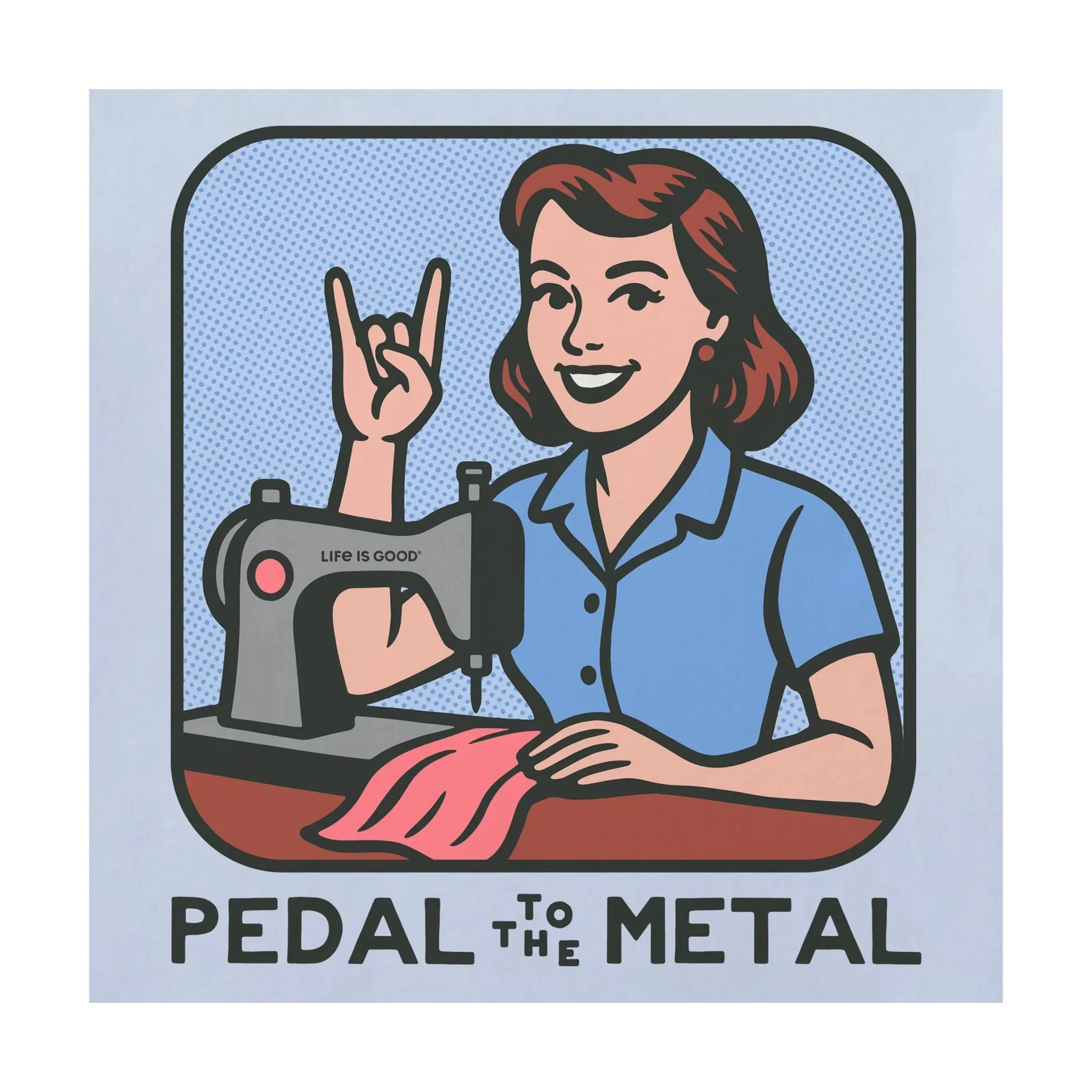 Life Is Good Women's Bert's Shirts Pedal To The Medal Short Sleeve Crusher Tee - Glacier Blue - Image 2