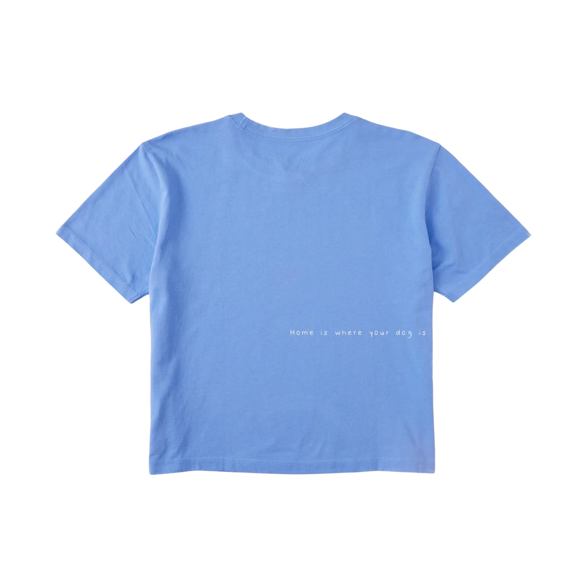 Life Is Good Women's Bert's Smile Dog Short Sleeve Crusher Boxy Tee - Cornflower Blue - Image 2