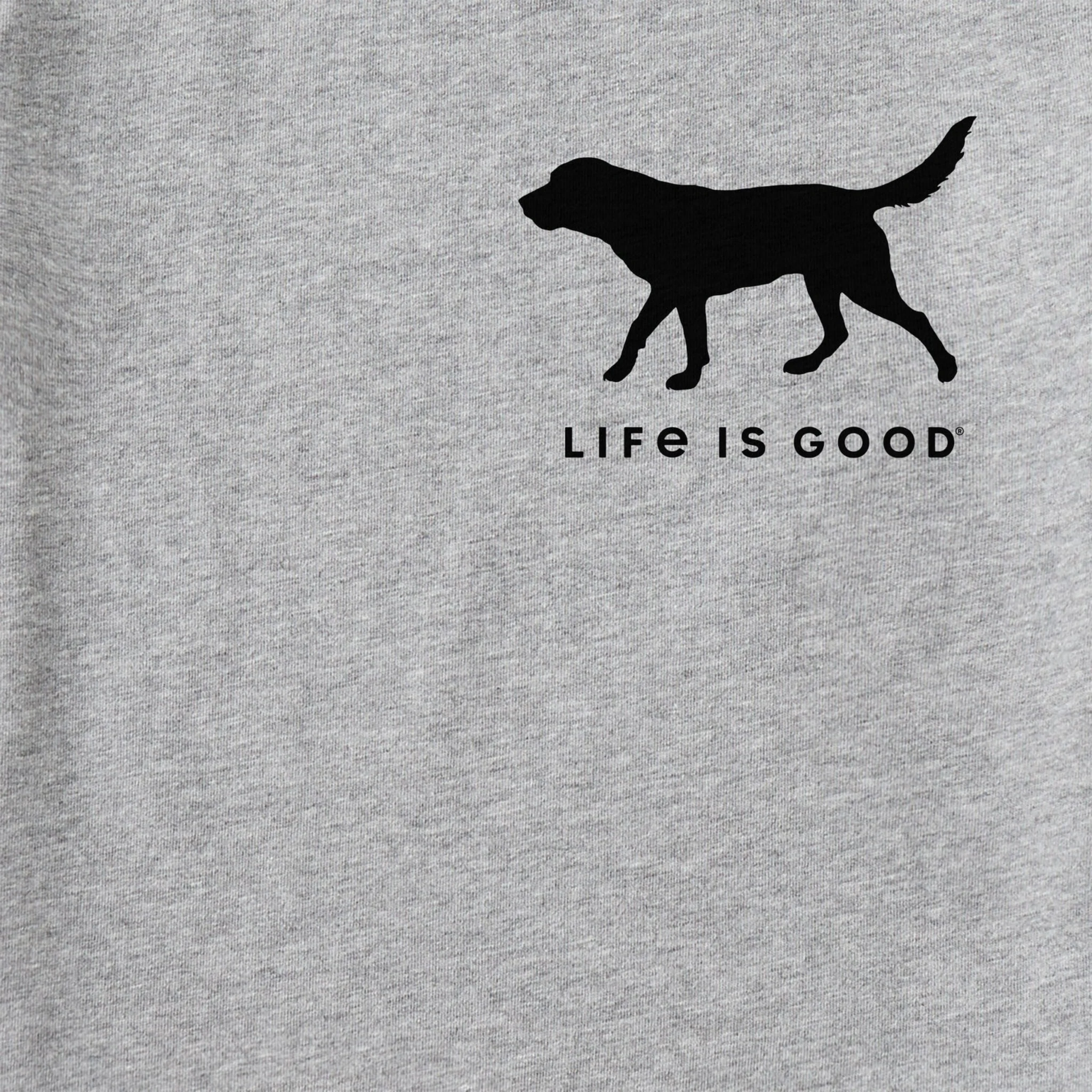 Life Is Good Women's Dog Walking Good Vibes Fleece Zip Hoodie - Heather Grey - Image 2
