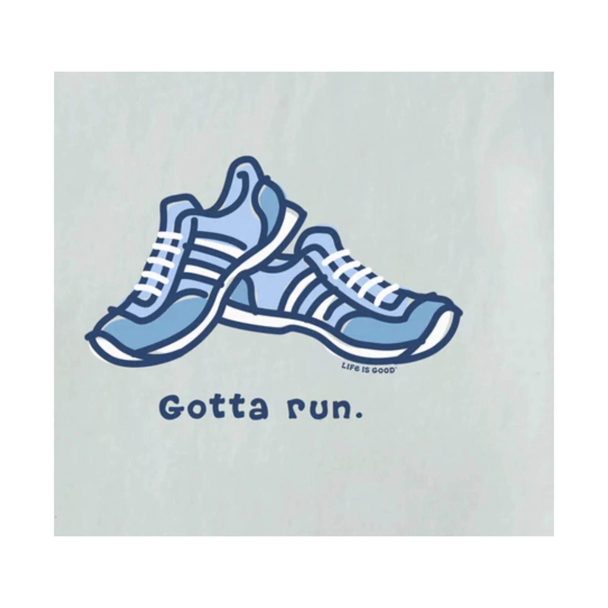 Life Is Good Women's Gotta Run Short Sleeve Tee - Fog Gray - Image 2