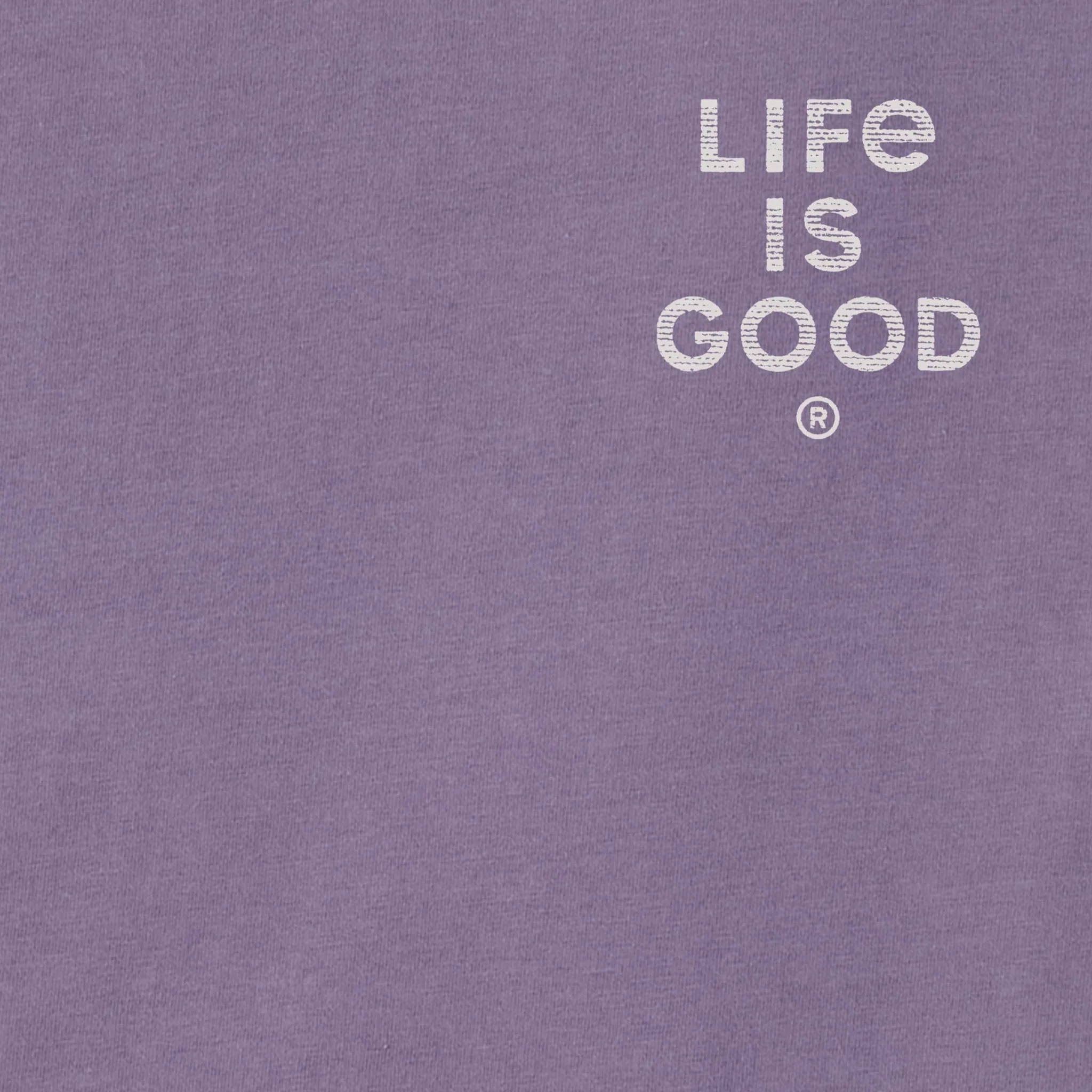 Life Is Good Women's Leaves In Petals Long Sleeve Crusher Lite Hooded Tee - Dusk Purple - Image 4