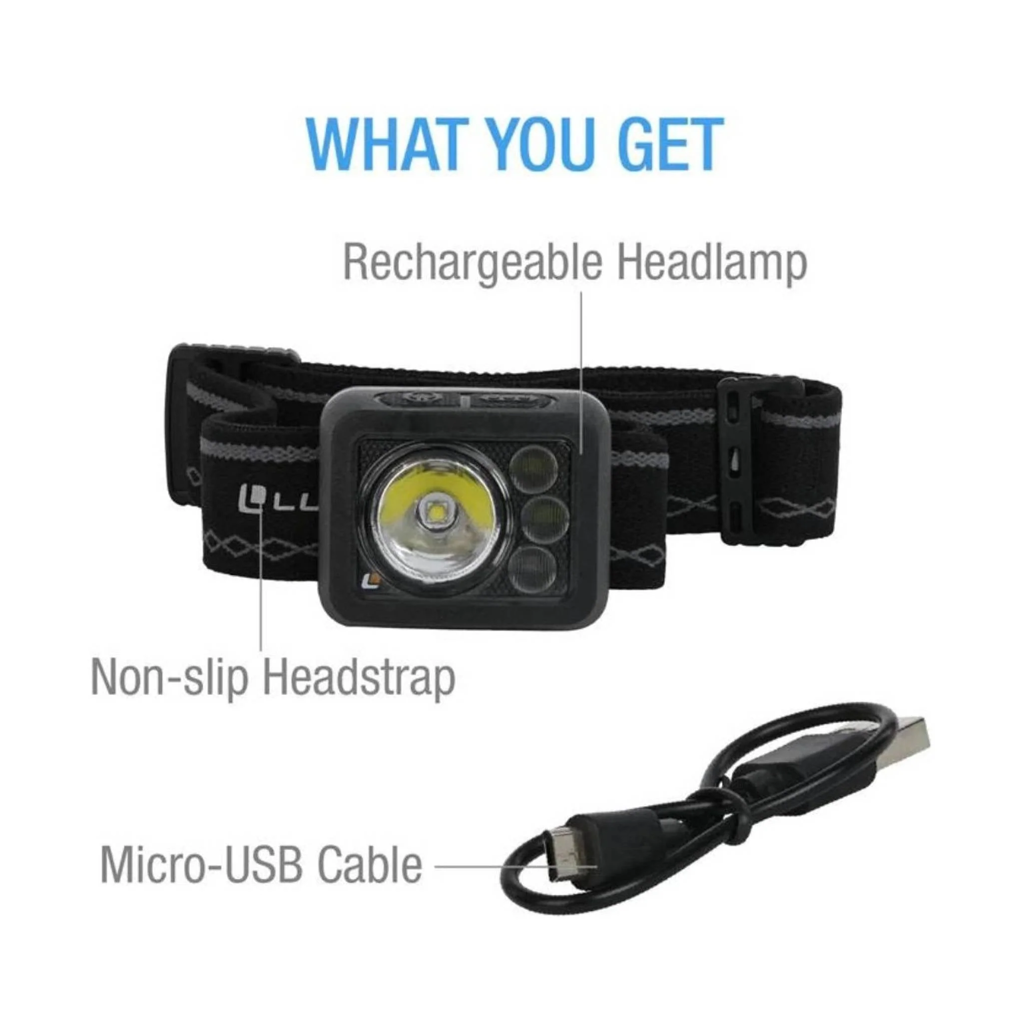 Luxpro LP738 Waterproof Multi-Color Ultralight LED Rechargeable Headlamp - Image 10