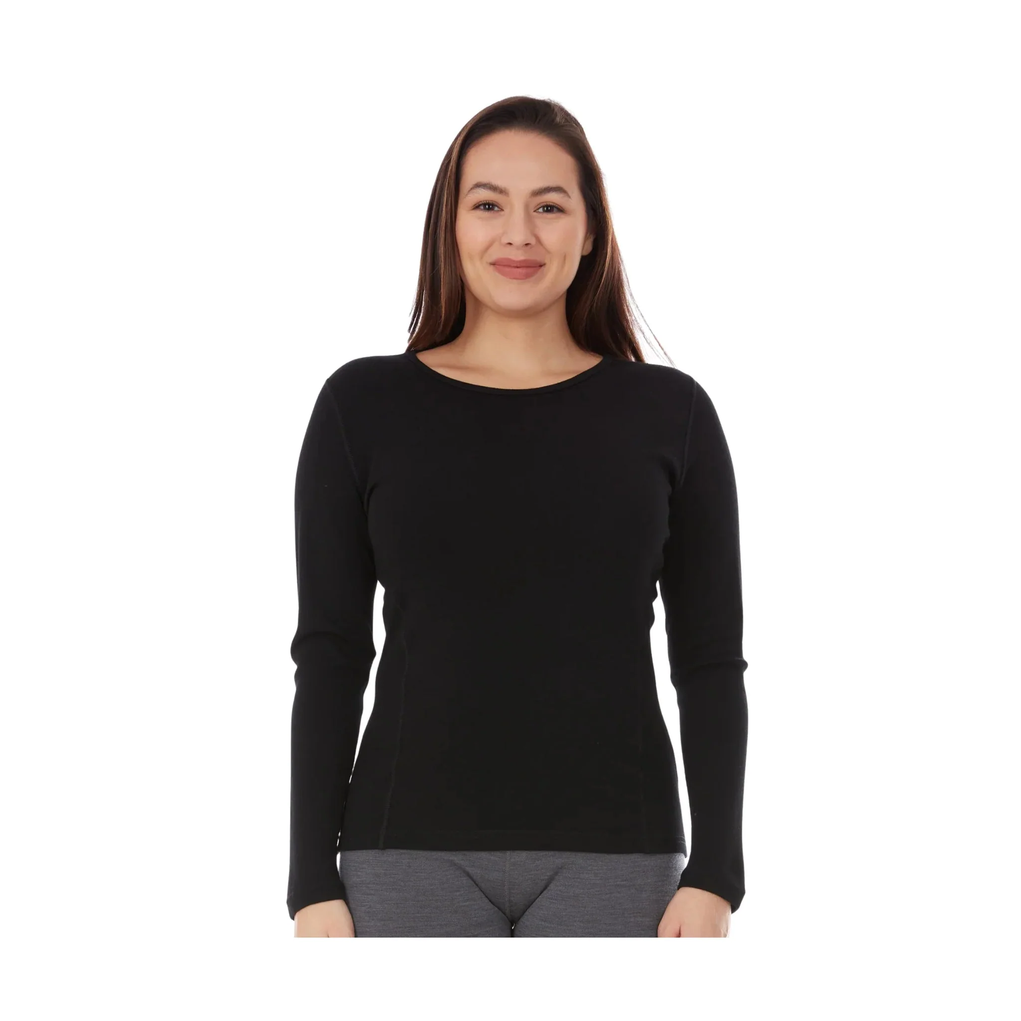 Minus 33 Women's Midweight Base Layer Crew - Black