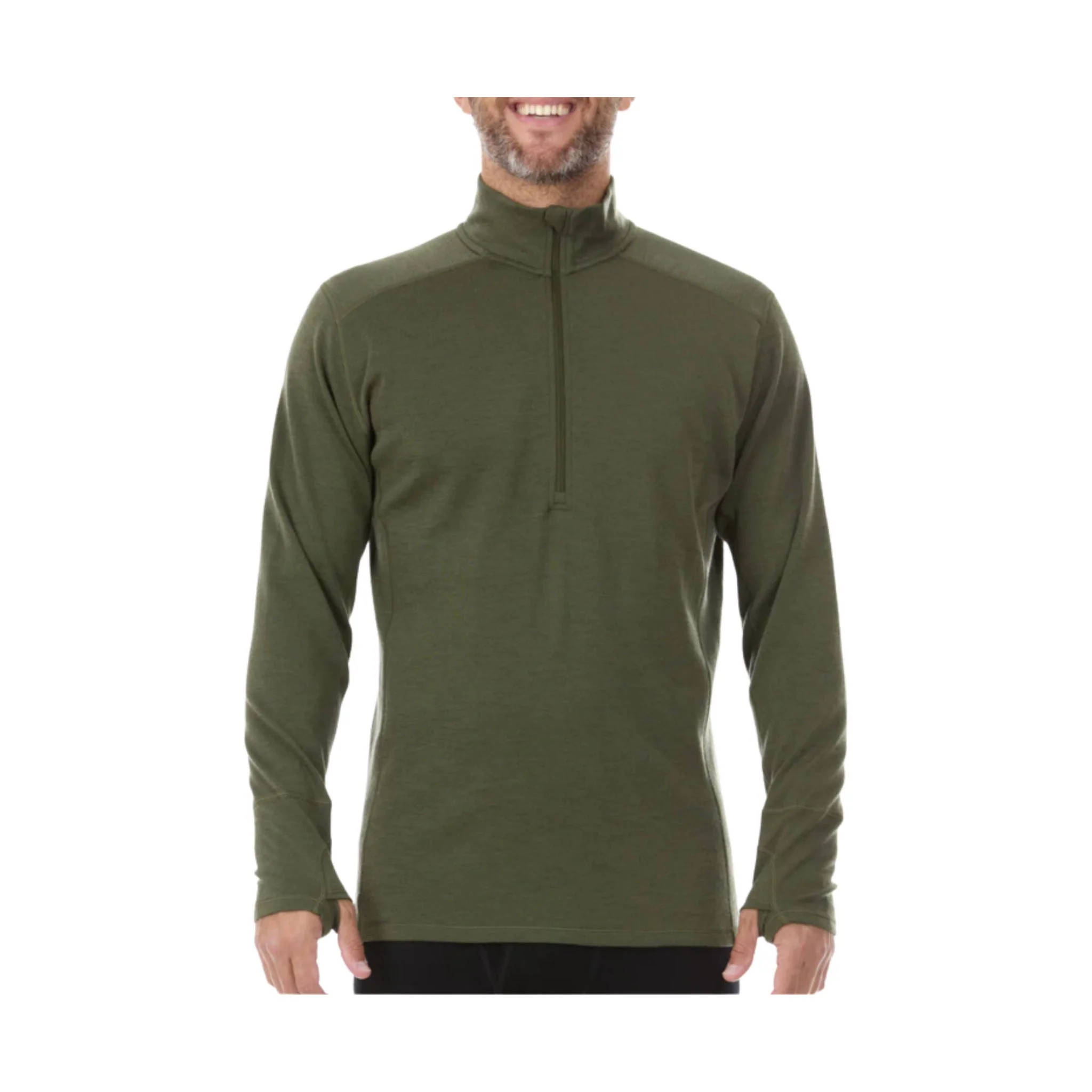 Minus33 Men's Midweight Isolation Quarter Zip - Olive