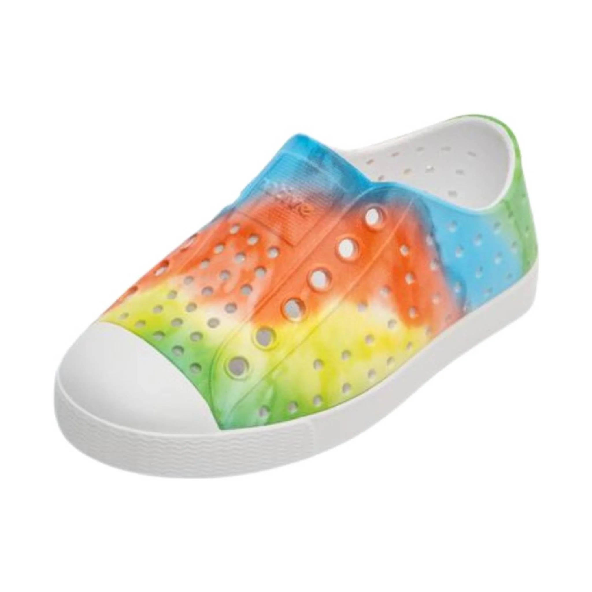 Native Kids' Youth Jefferson Sugarlite Print - Shell White/Rainbow Tie Dye - Image 2