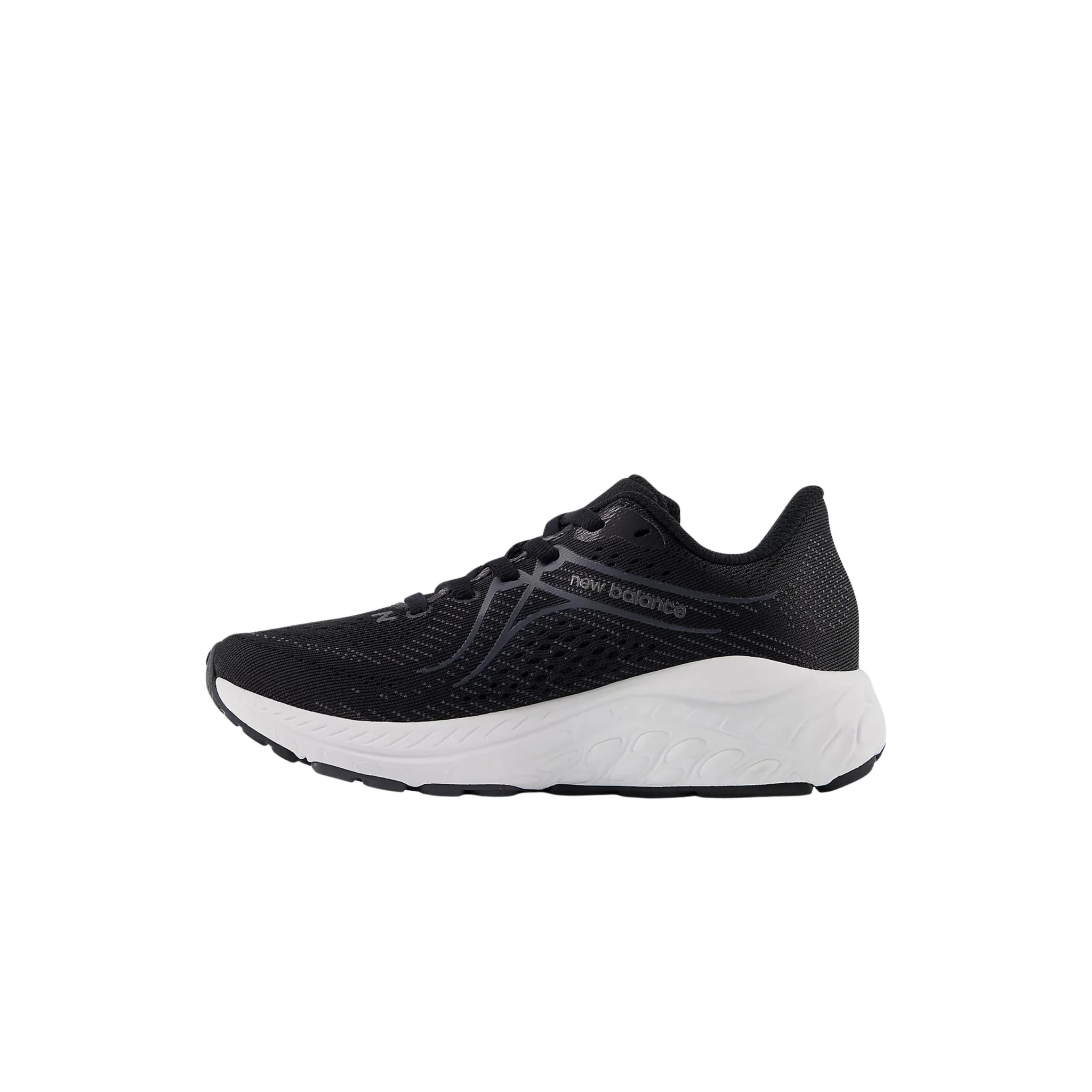 New Balance Little Kids' Fresh Foam X 860v13 Lace Shoes - Black with NB 103 White and Magnet - Image 2