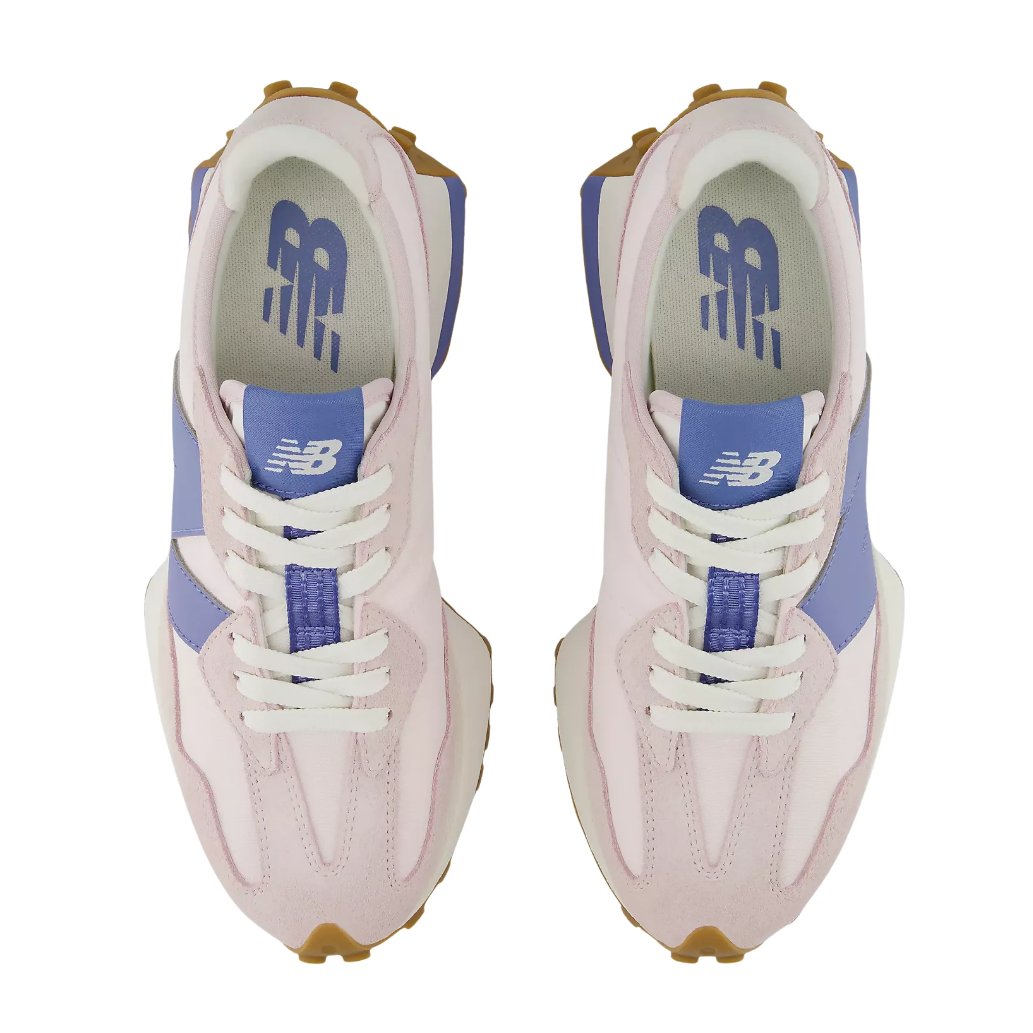 New Balance Women's 327 Shoes - Pink Salt With Fairweather Blue - Image 3