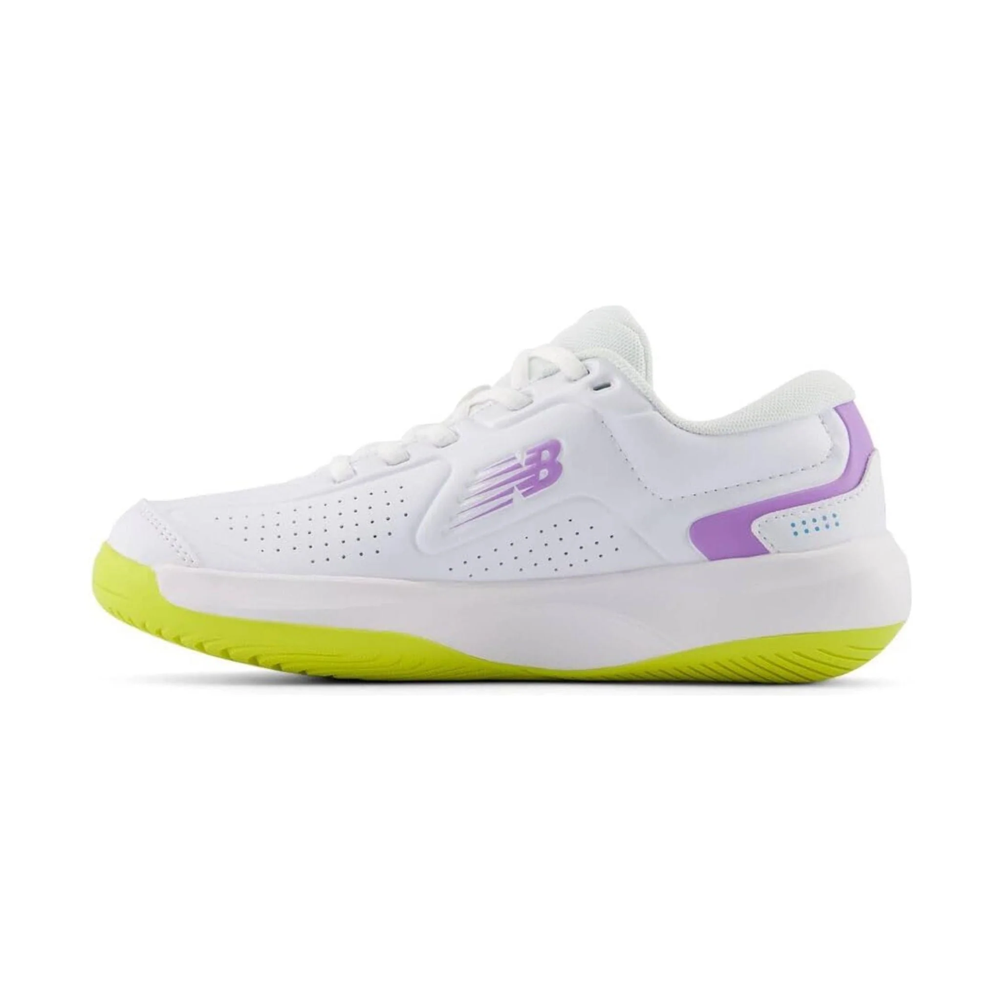 New Balance Women's 696v5 Court Tennis Shoes - White/Purple Fade - Image 2