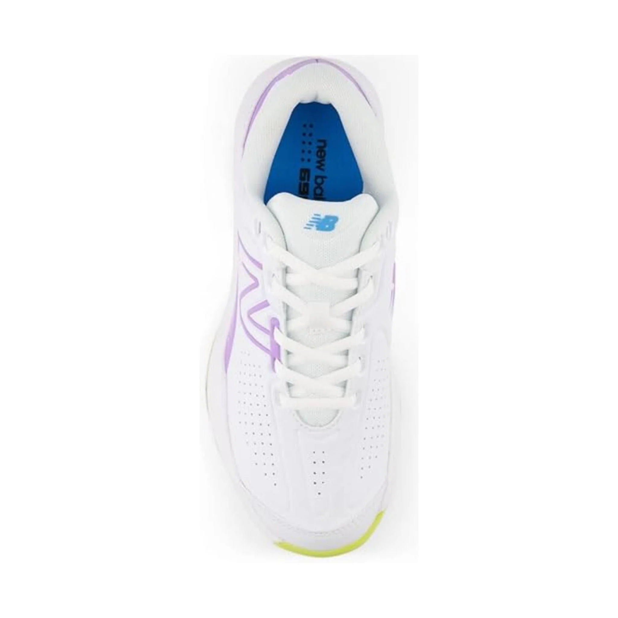 New Balance Women's 696v5 Court Tennis Shoes - White/Purple Fade - Image 3