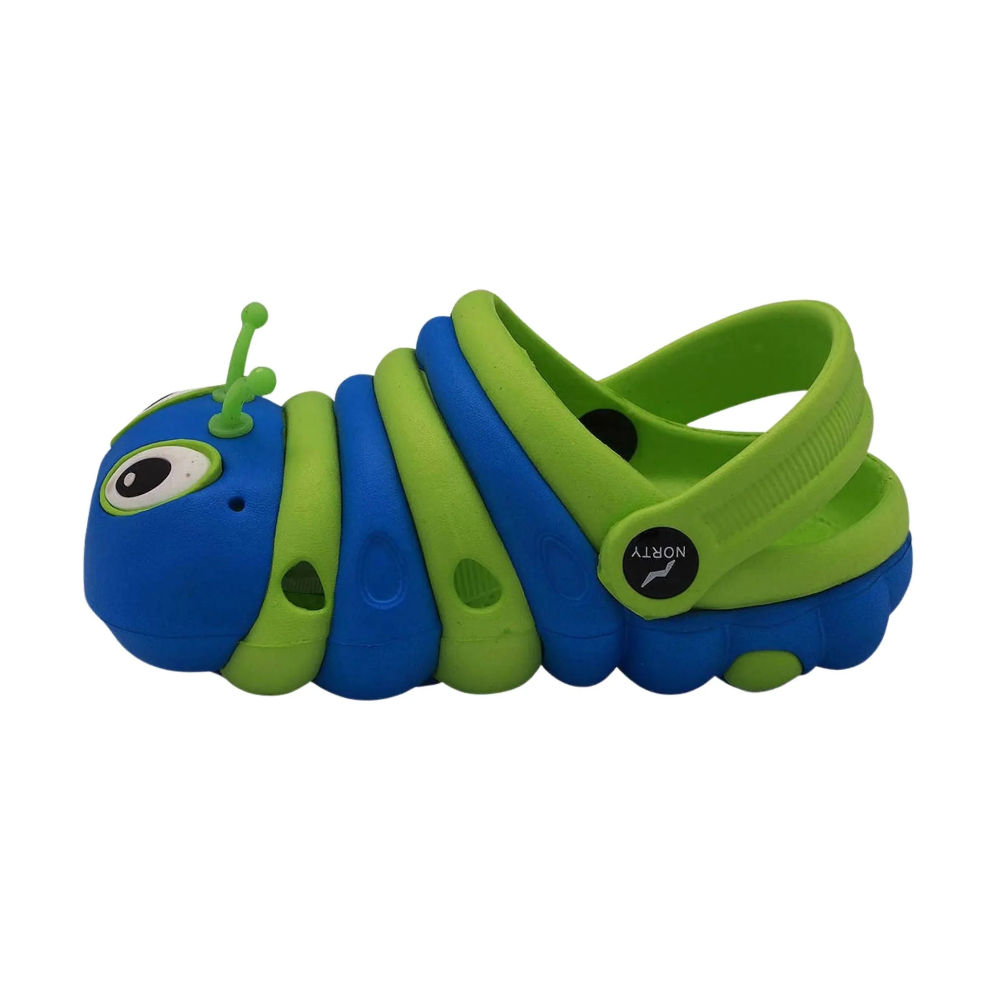 Norty Kids' Toddler Bug Clog Sandals - Lime/Royal