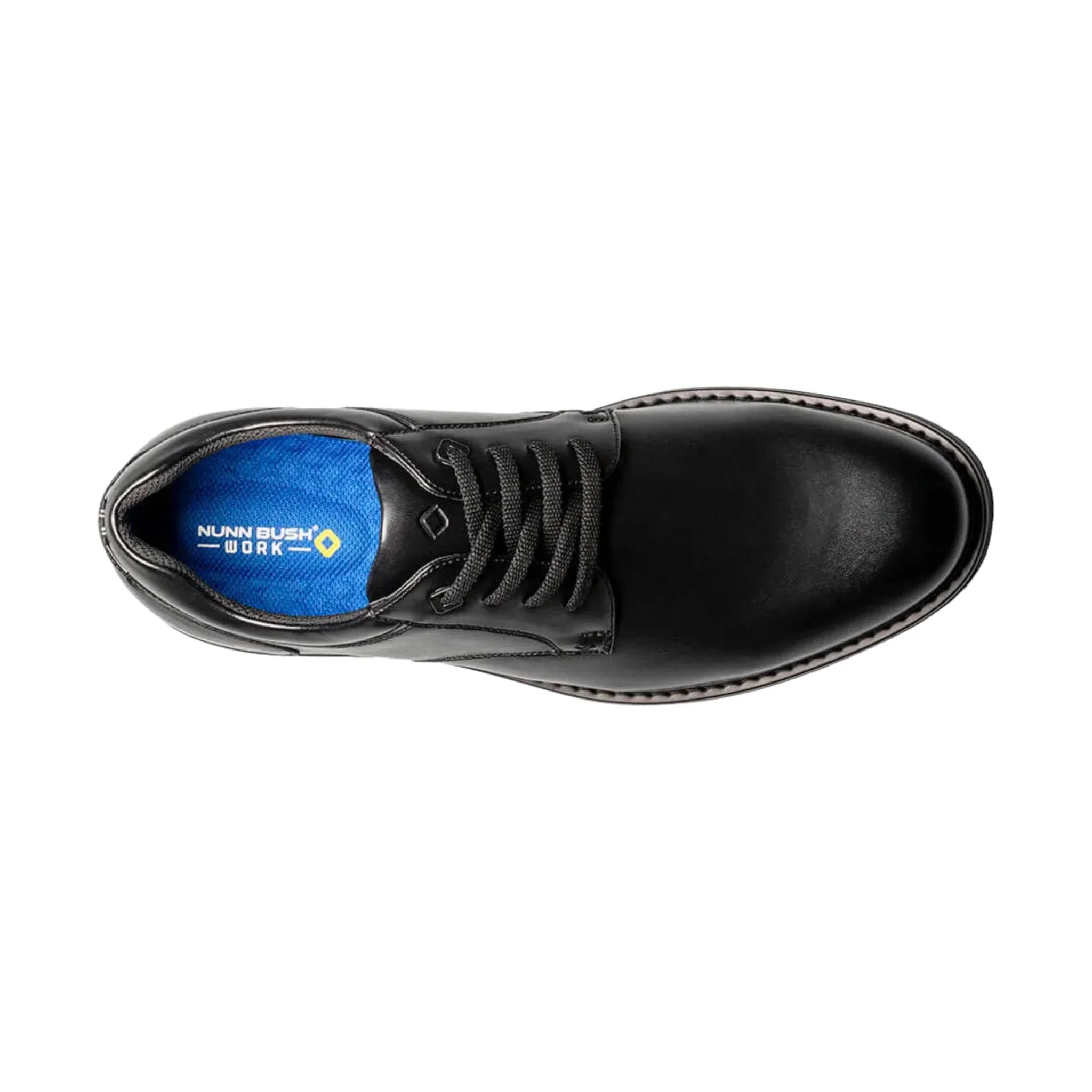 Nunn Bush Wade Work Plain Toe Oxford Work Shoes - Black - Image 4