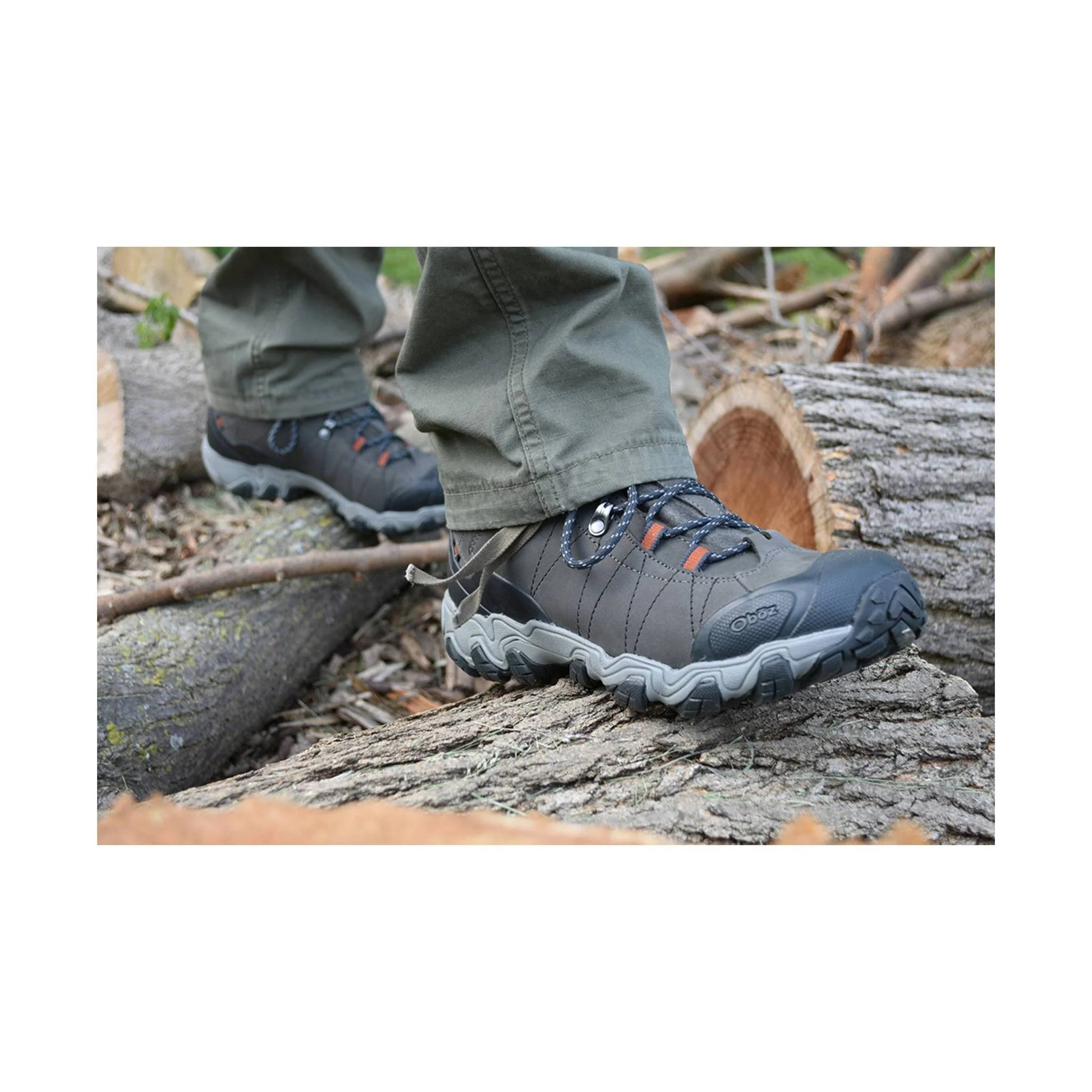 Oboz Men's Bridger Mid Waterproof Hiking Boot - Raven - Image 6