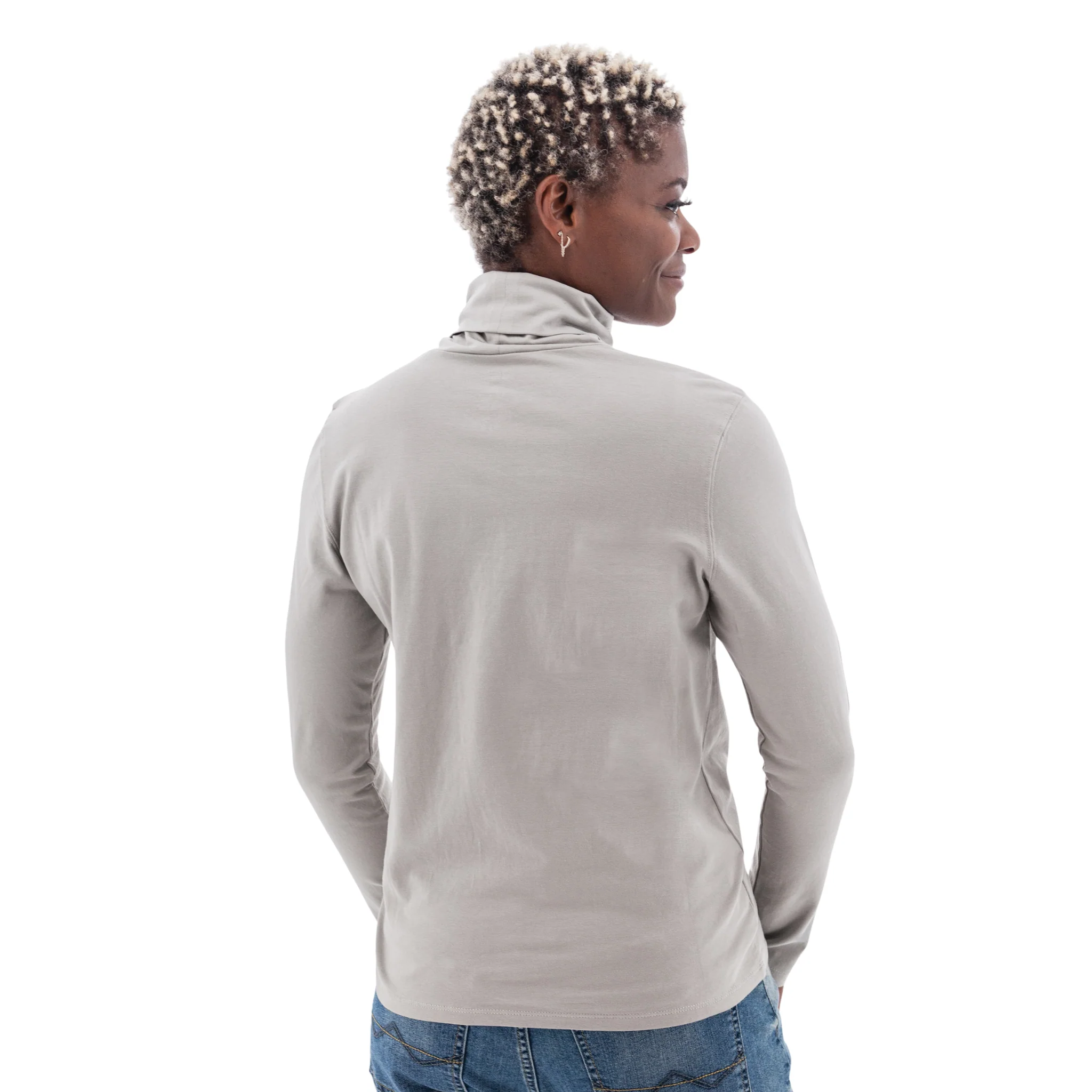 Old Ranch Women's Mariela Organic Turtleneck - Drizzle Grey - Image 2