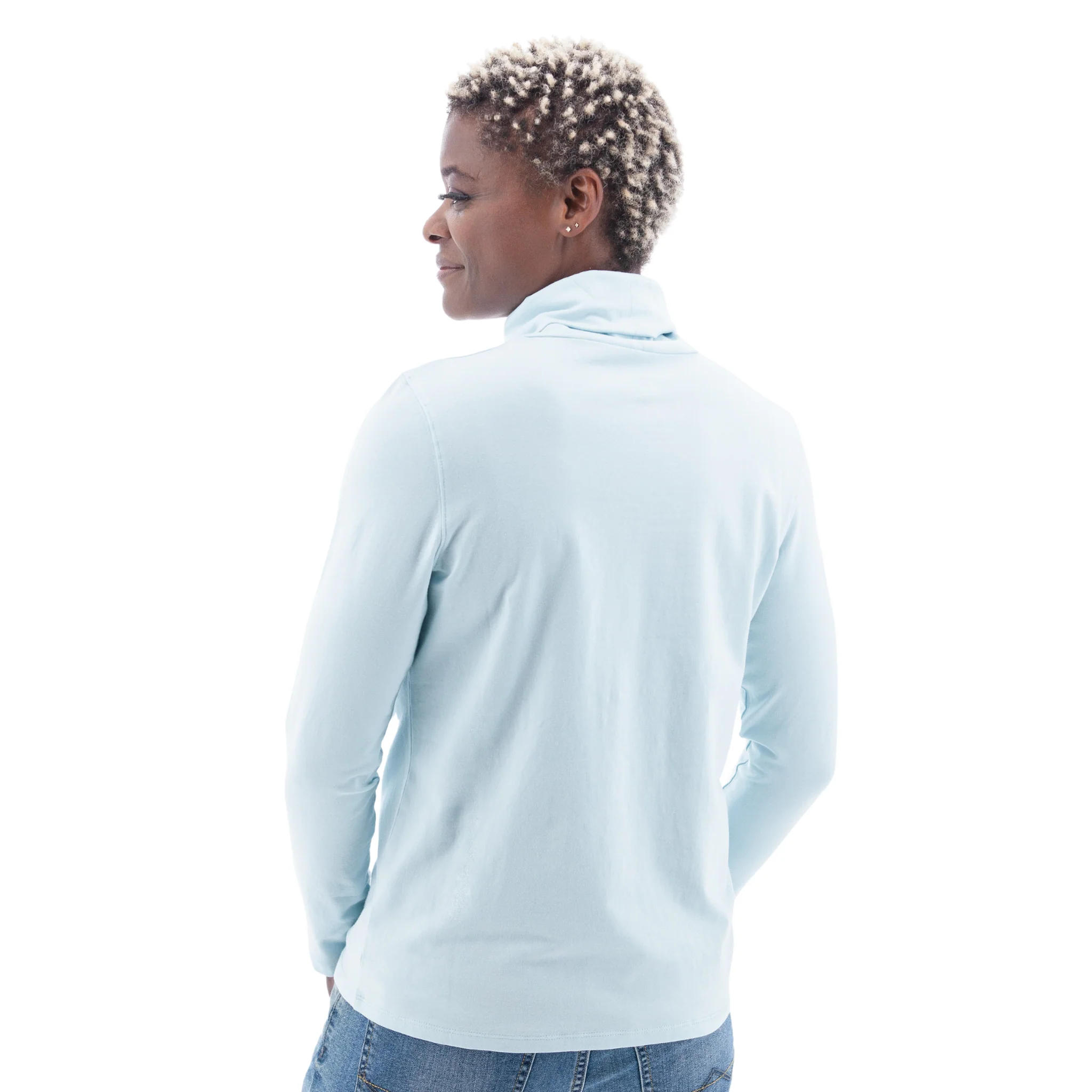 Old Ranch Women's Mariela Organic Turtleneck - Winter Sky - Image 2
