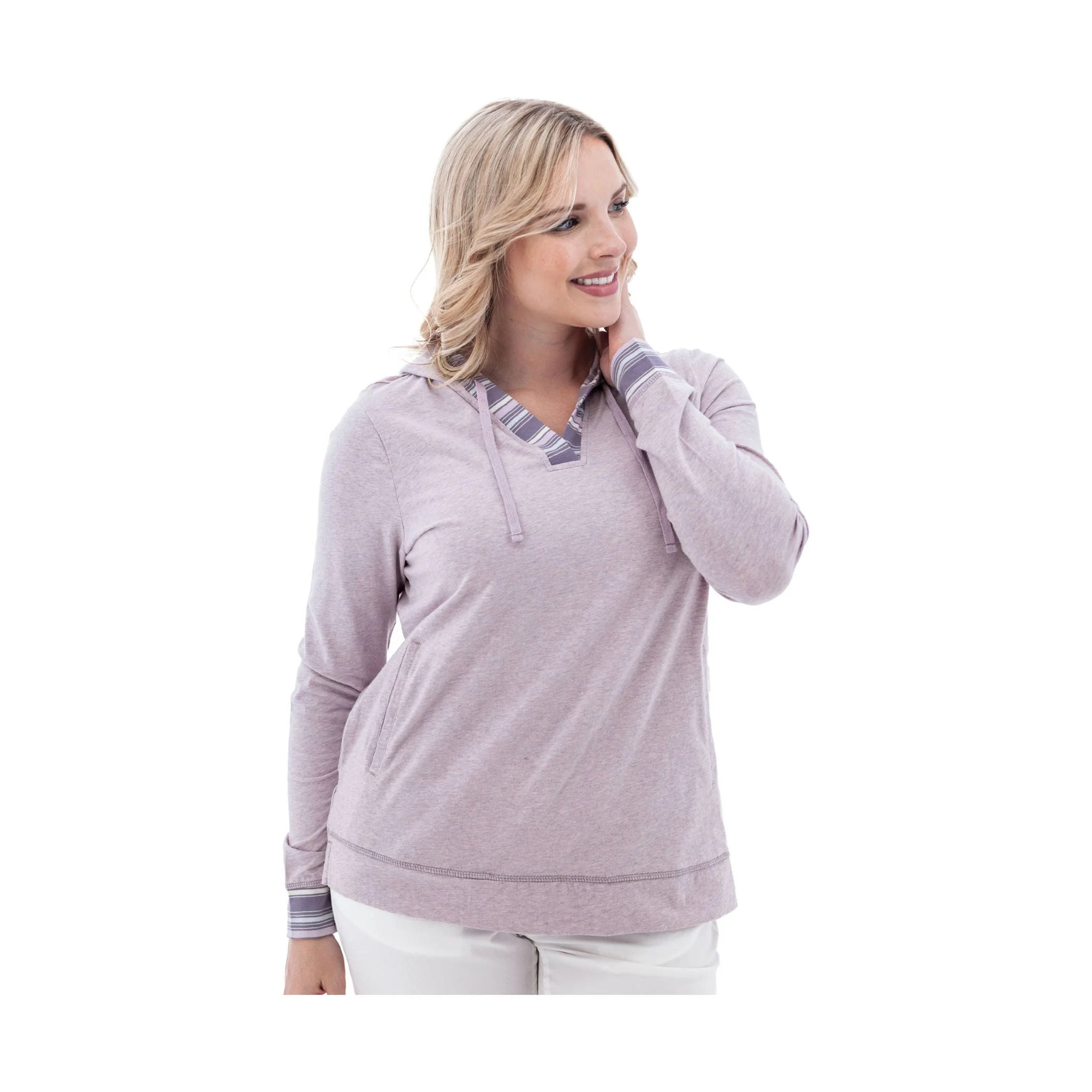 Old Ranch Women's Marlee Organic Lightweight Hoodie - Iris - Image 2