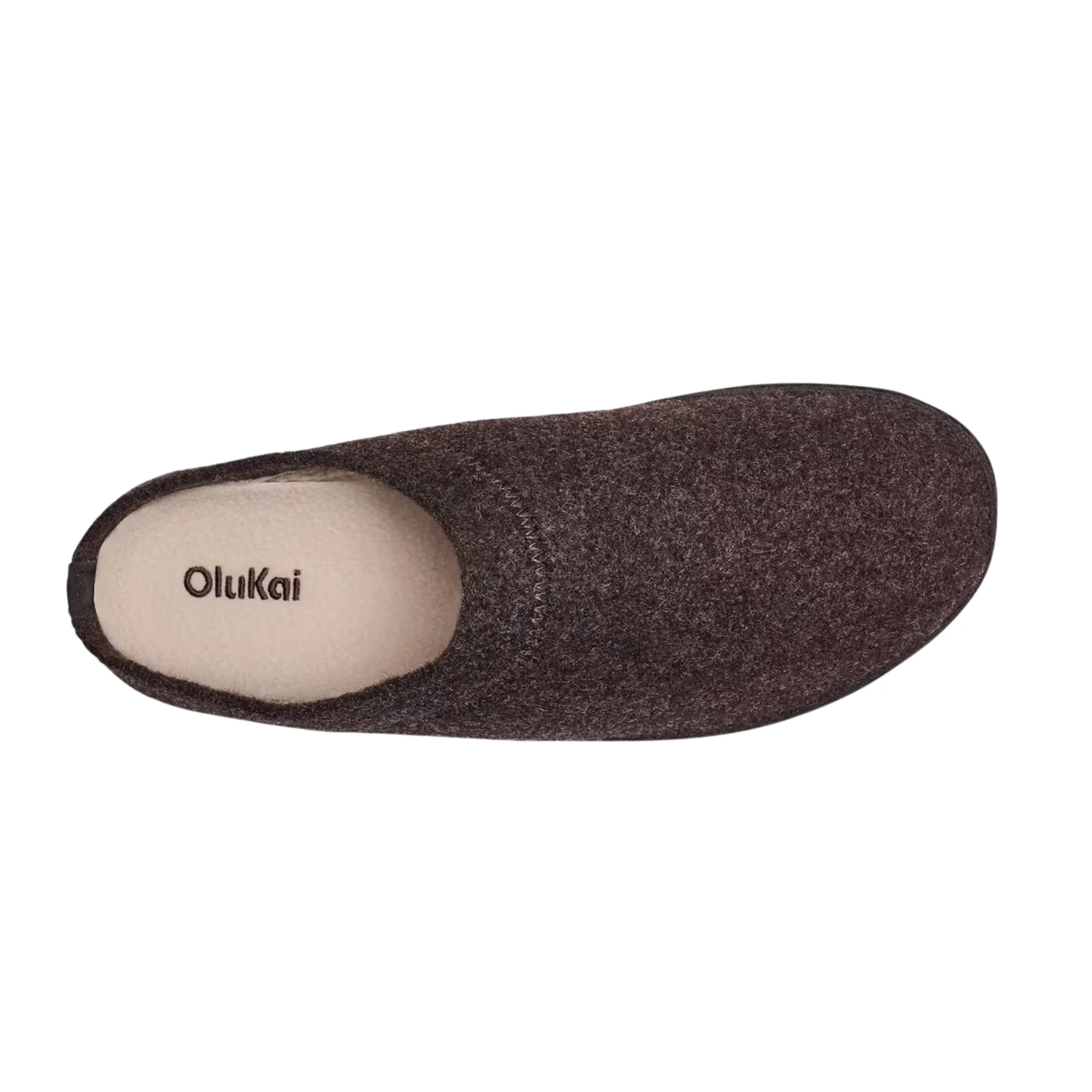 Olukai Men's Hamani Hulu Wool Mule Slippers - Dark Java - Image 2