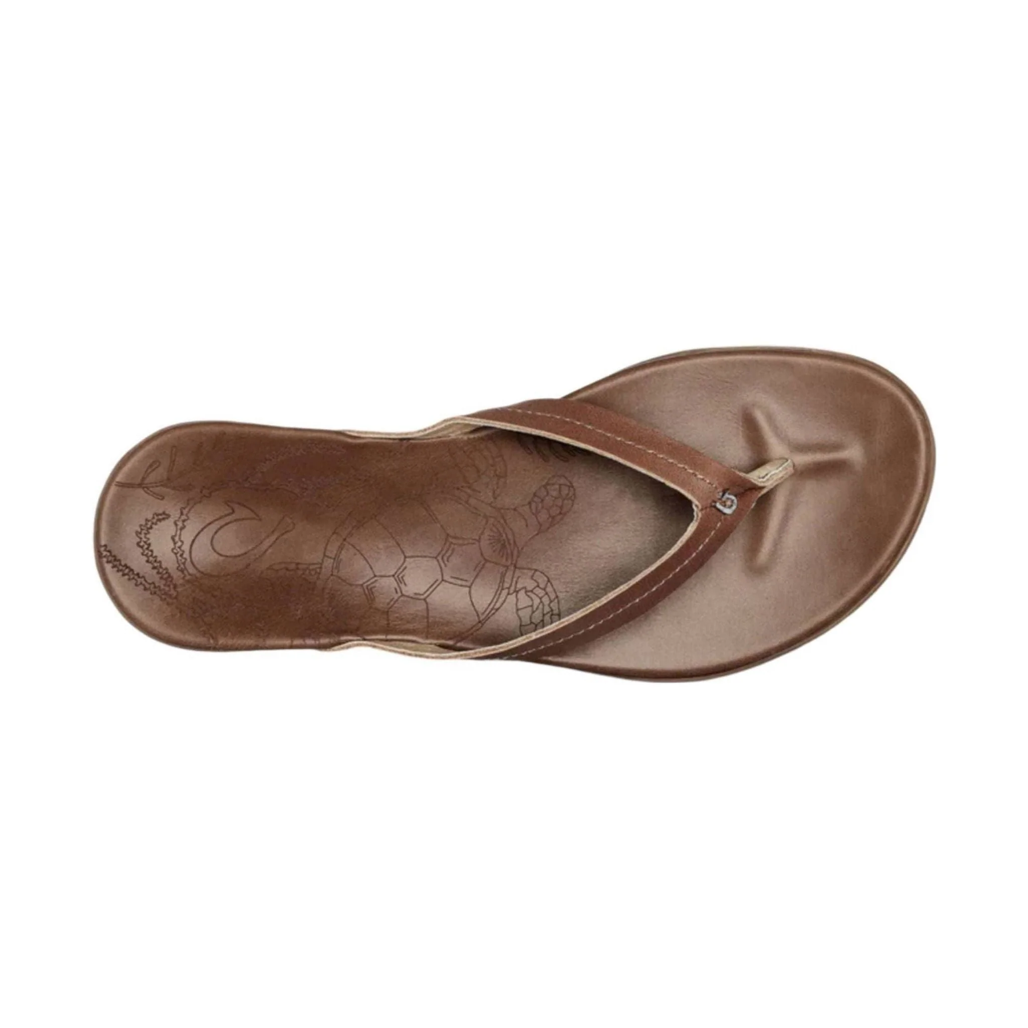 OluKai Women's Honu Leather Beach Sandals - Tan - Image 3