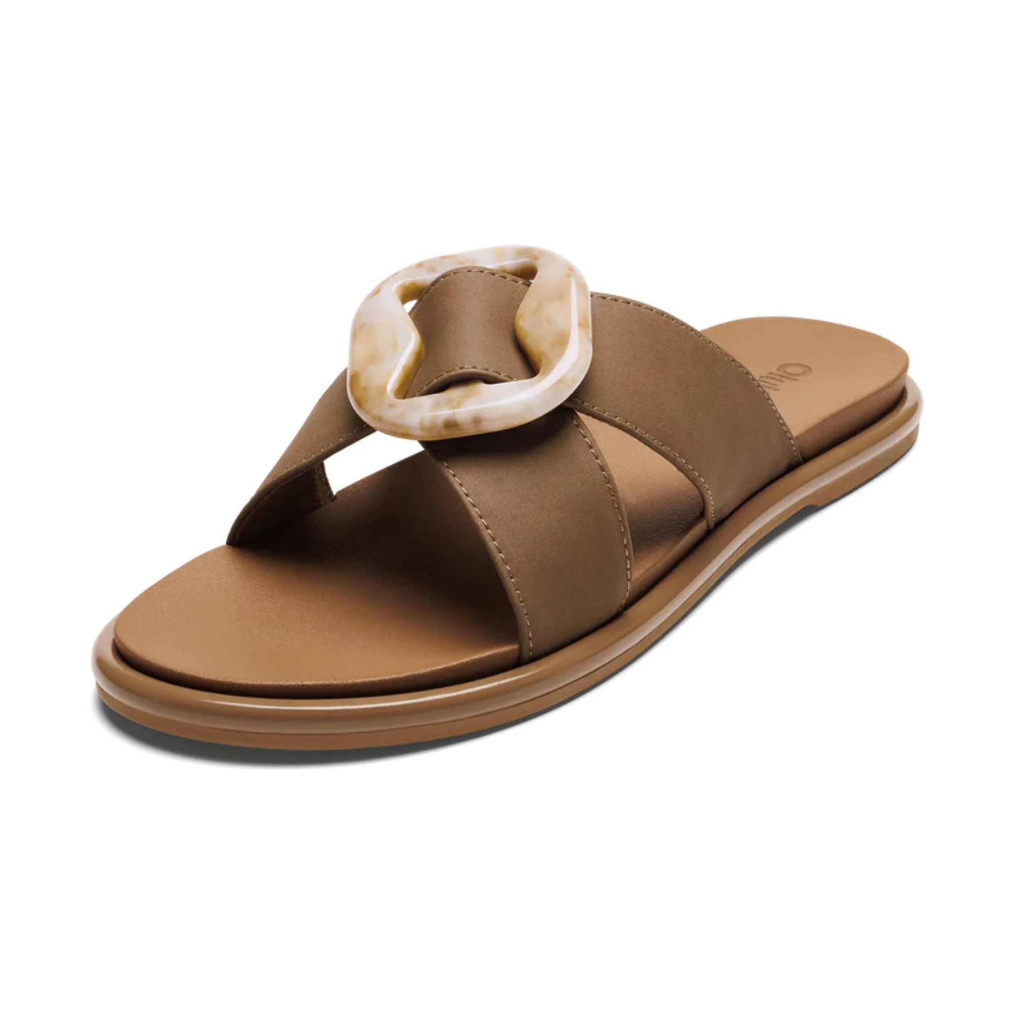 OluKai Women's La`i Slide Sandals - Tan - Image 2