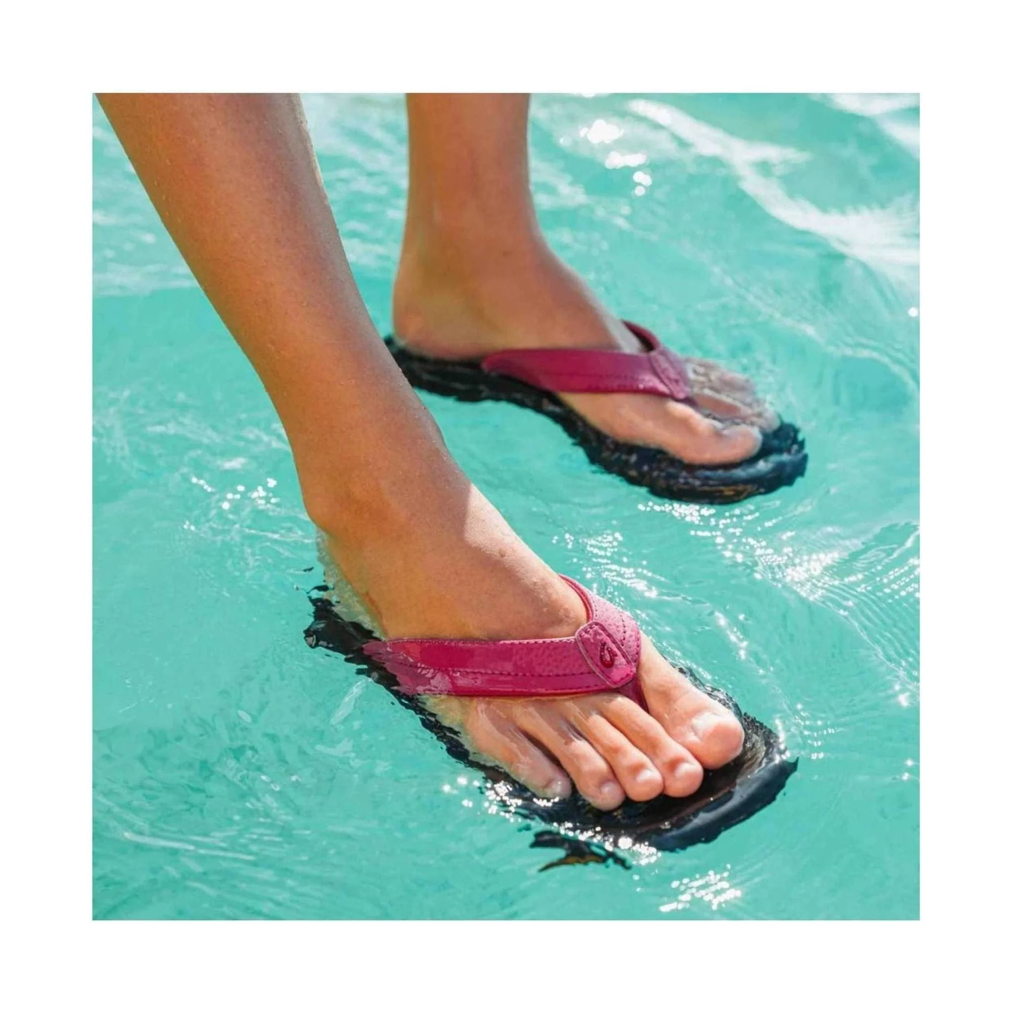 OluKai Women's Ohana Sandals - Orchid Flower/Black - Image 5